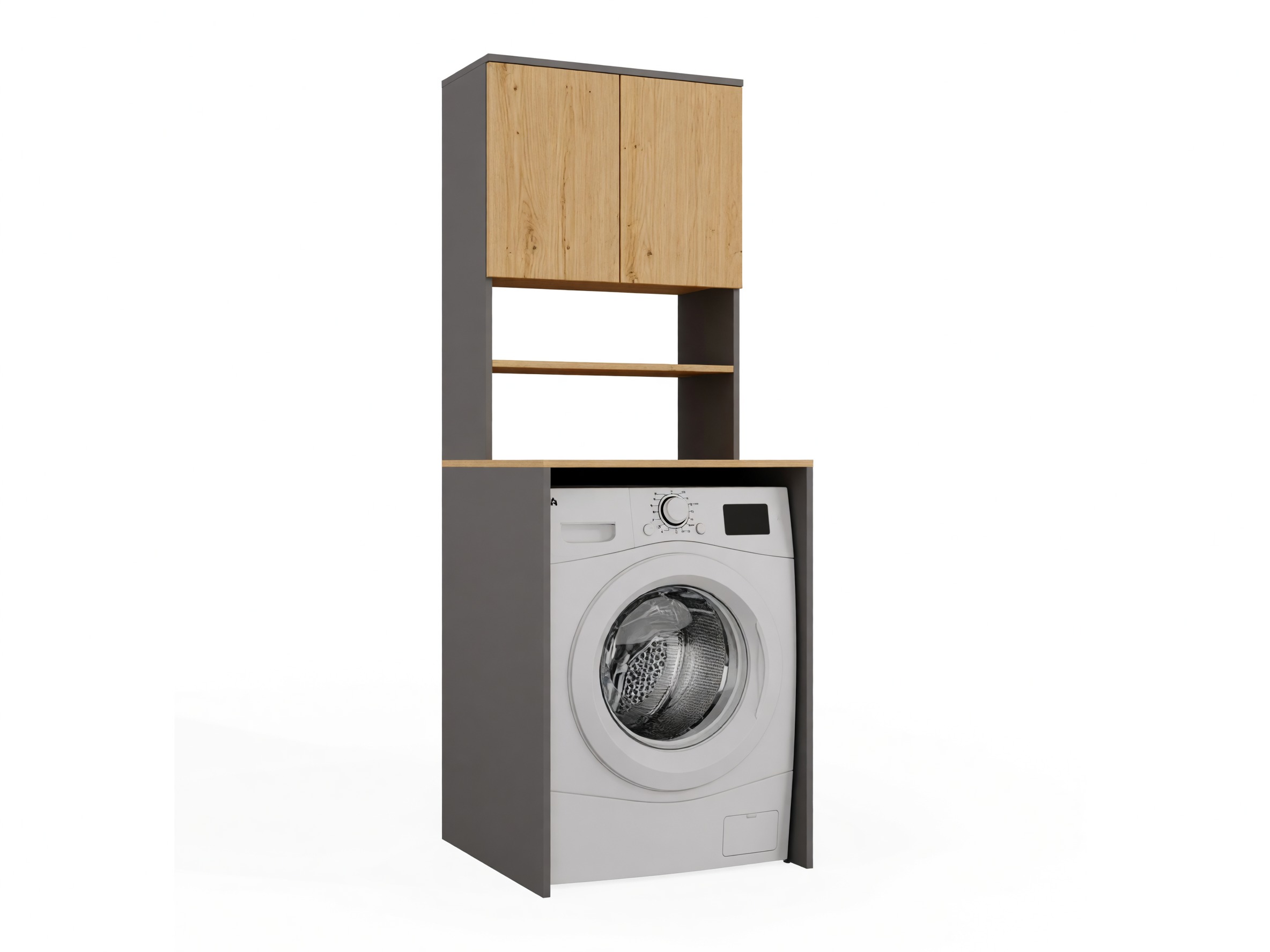 Badezimmer-Regal Balelbo 112 (Anthrazit + Artisan-Eiche)