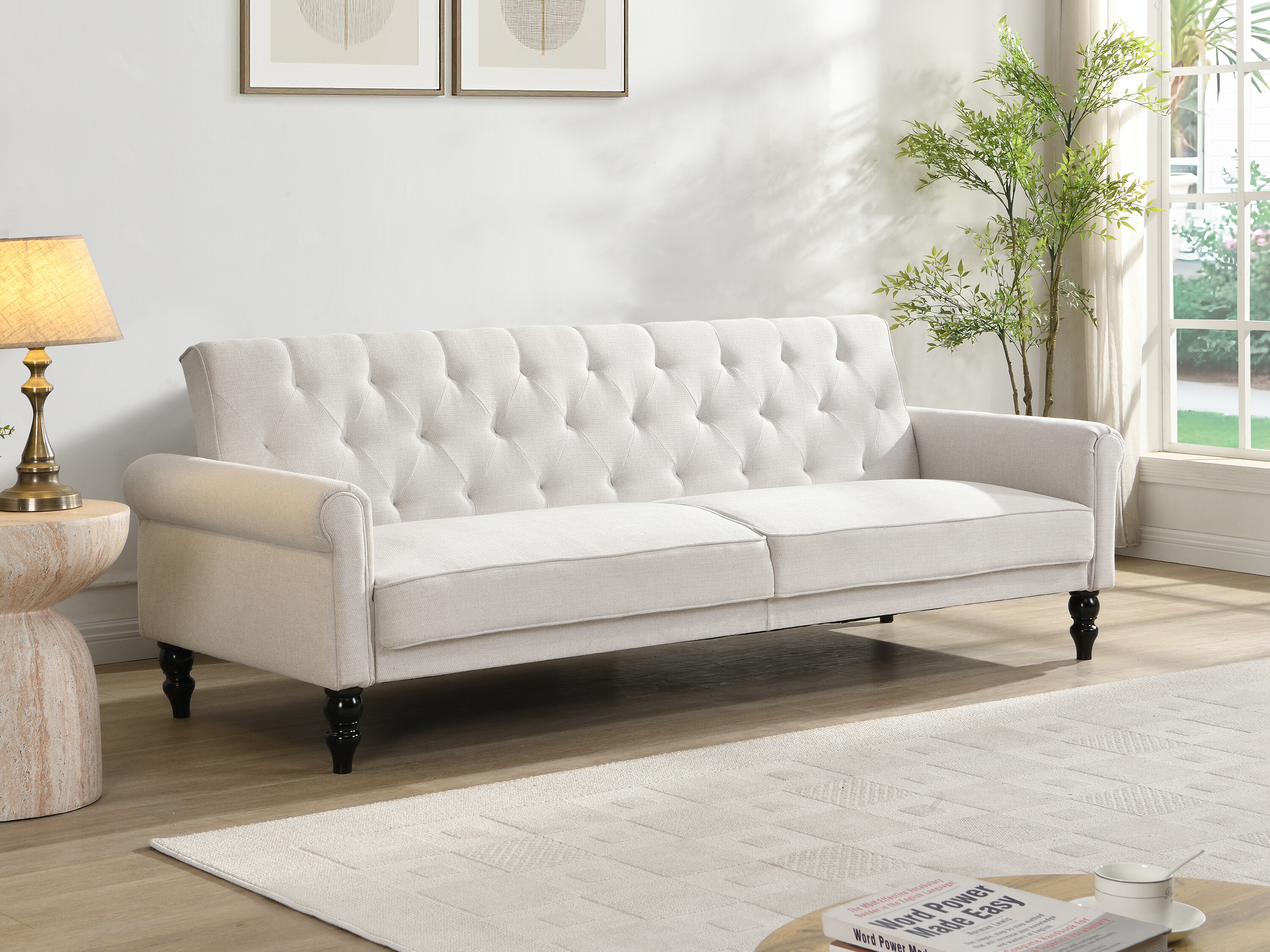 Schlafsofa Denton 1581 (Cremefarben)