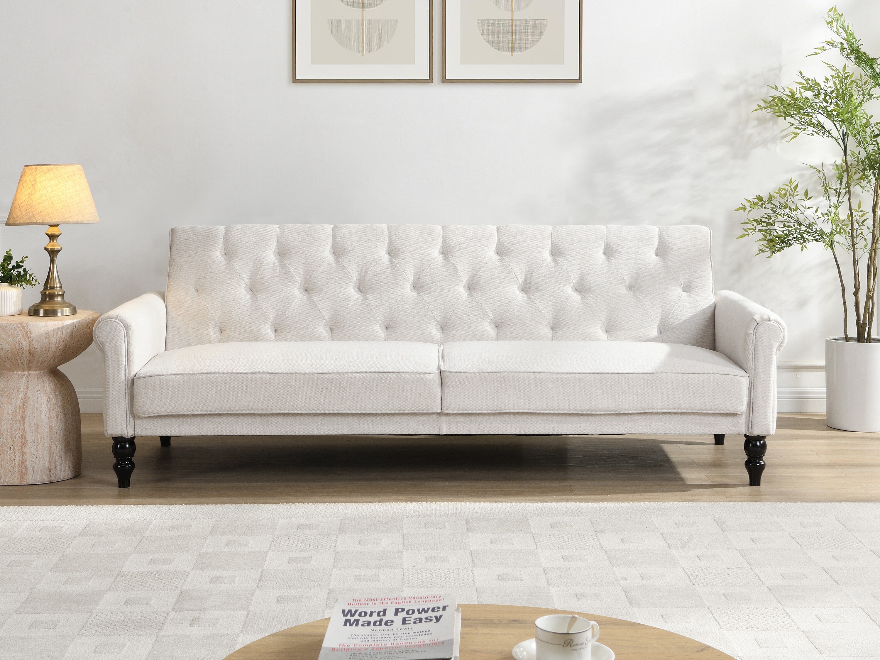 Schlafsofa Denton 1581 (Cremefarben)