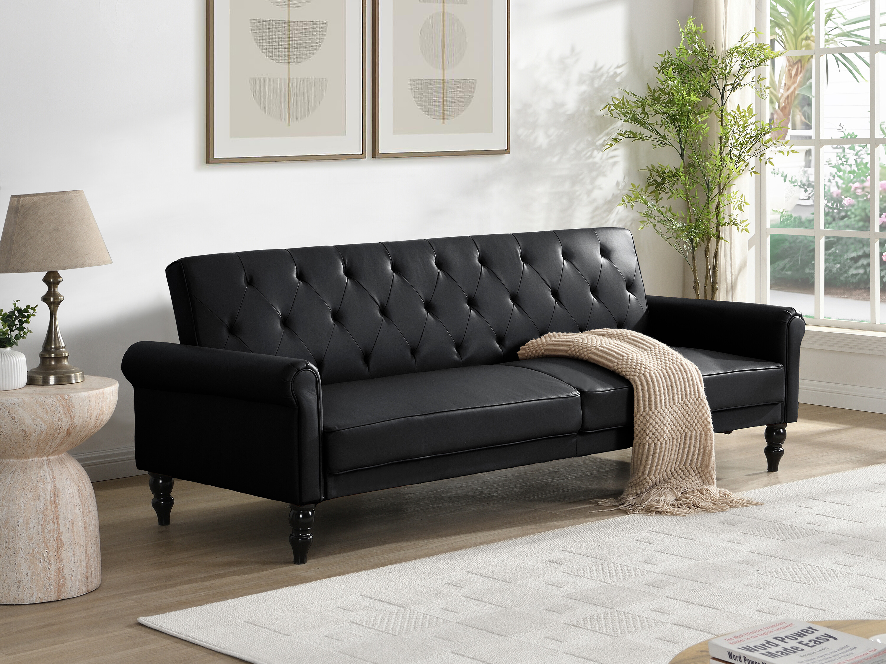 Schlafsofa Denton 1581 (Schwarz)