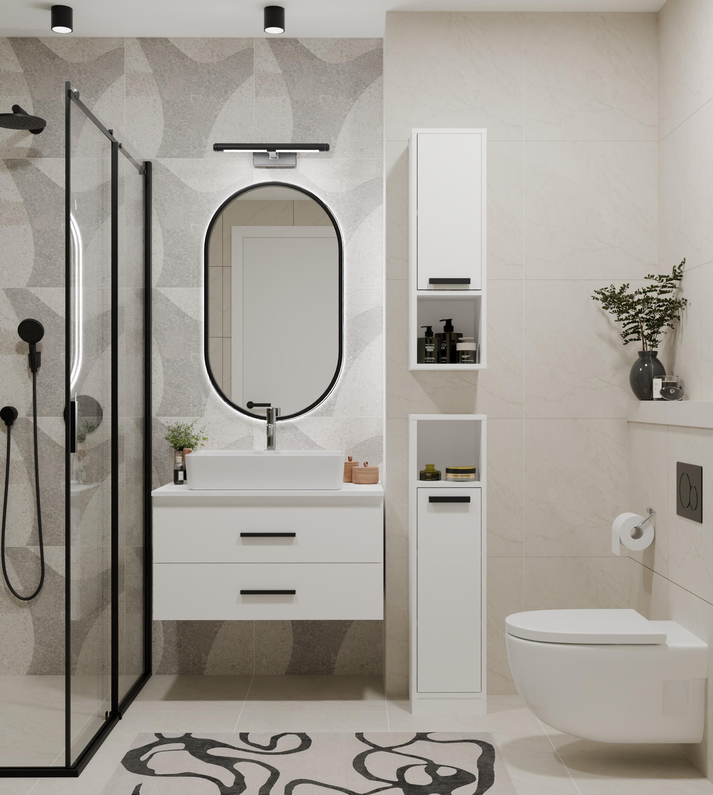 Badezimmer-Regal Mandeville 381 (Weiss)