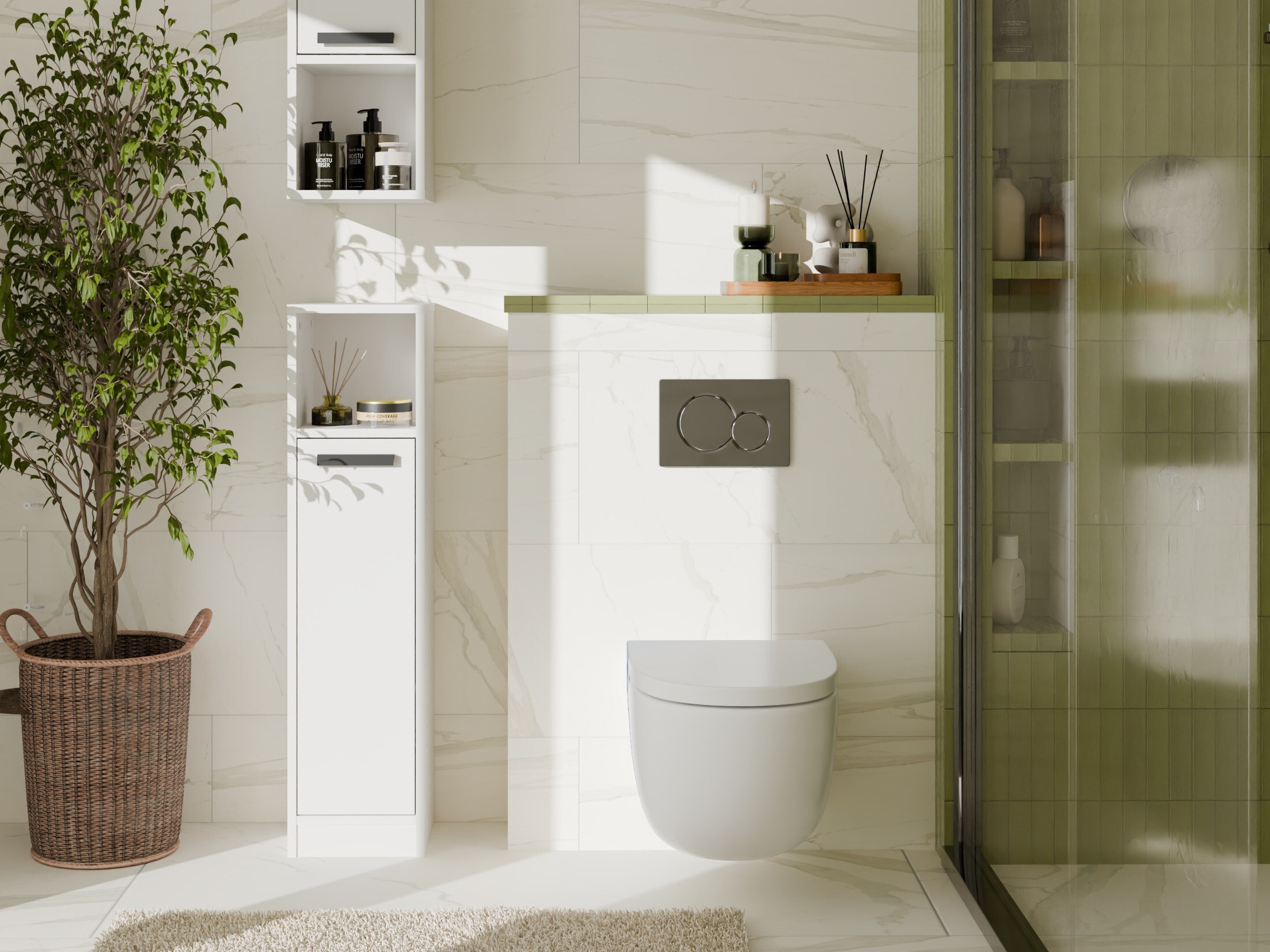 Badezimmer-Regal Mandeville 381 (Weiss)