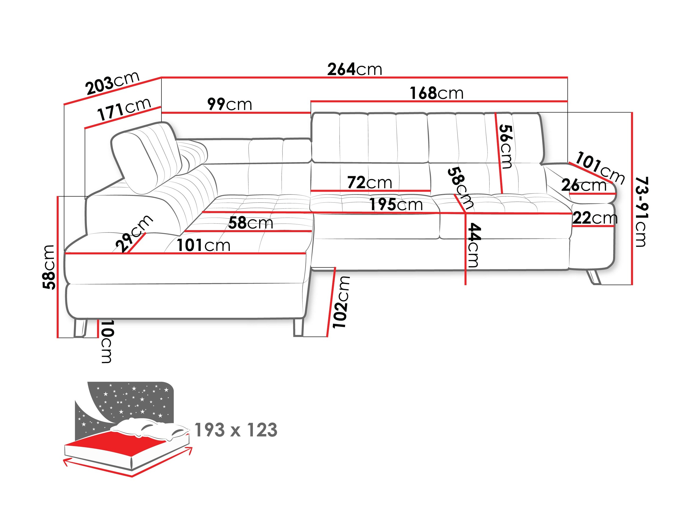 Ecksofa Comfivo Agnus (Fredo 25)