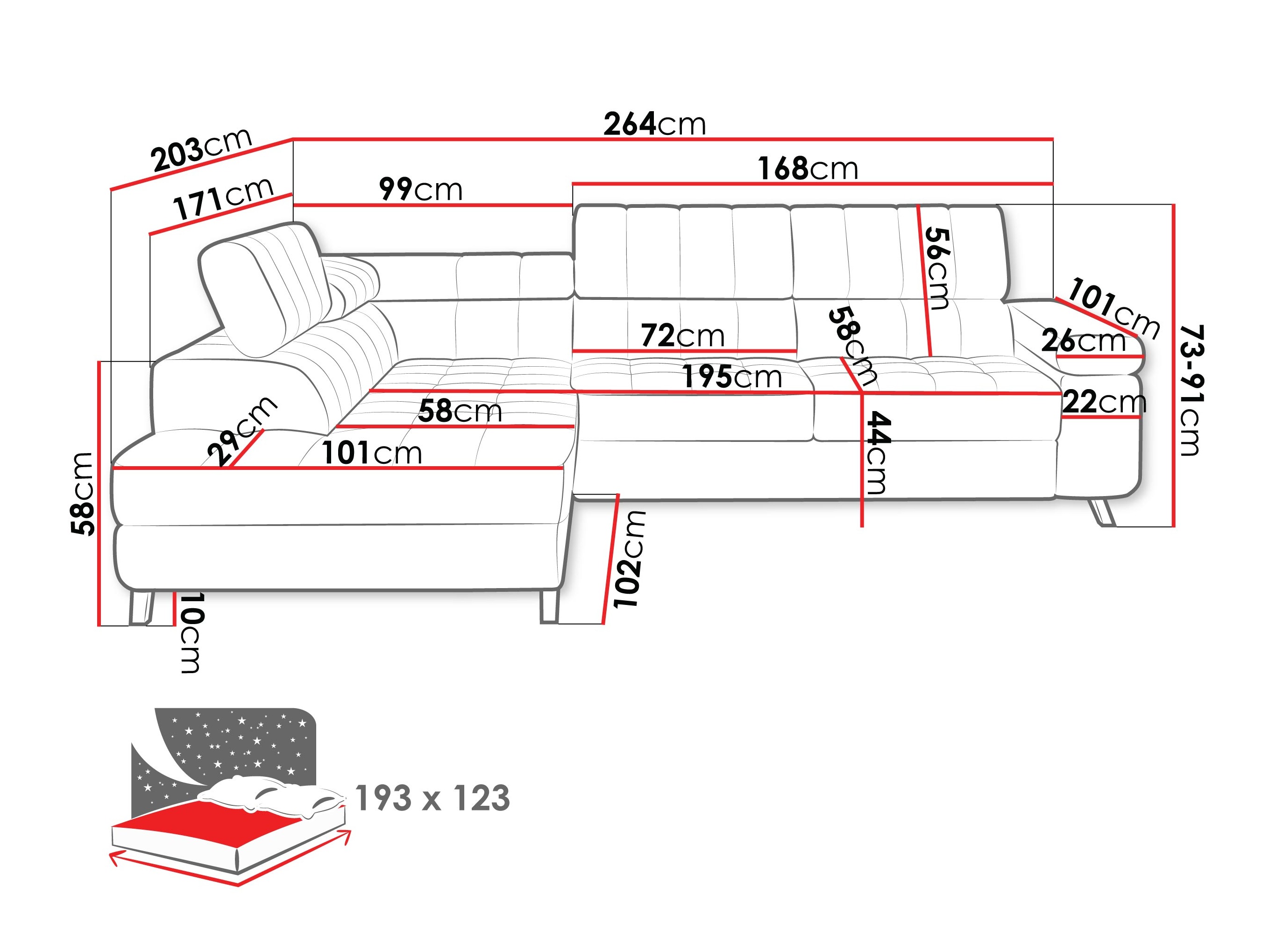 Ecksofa Comfivo Agnus (Fredo 35)