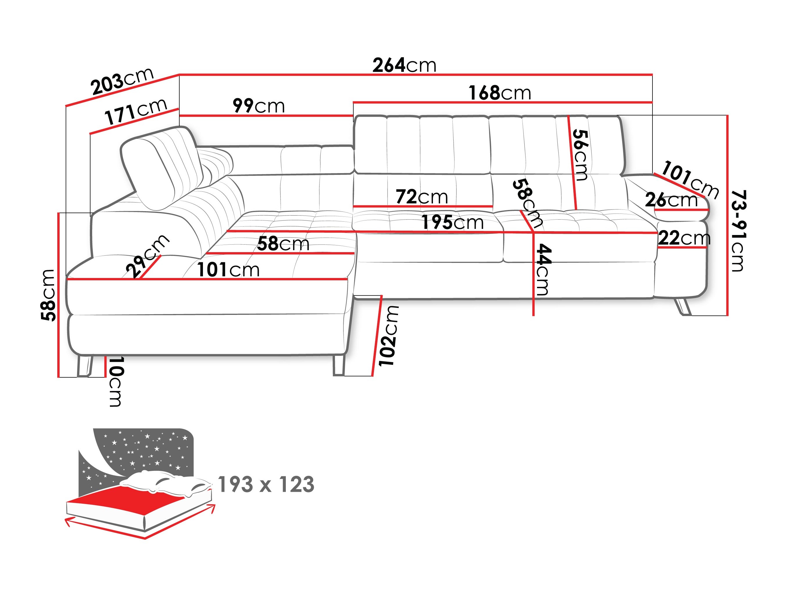 Ecksofa Comfivo Agnus (Kronos 29)