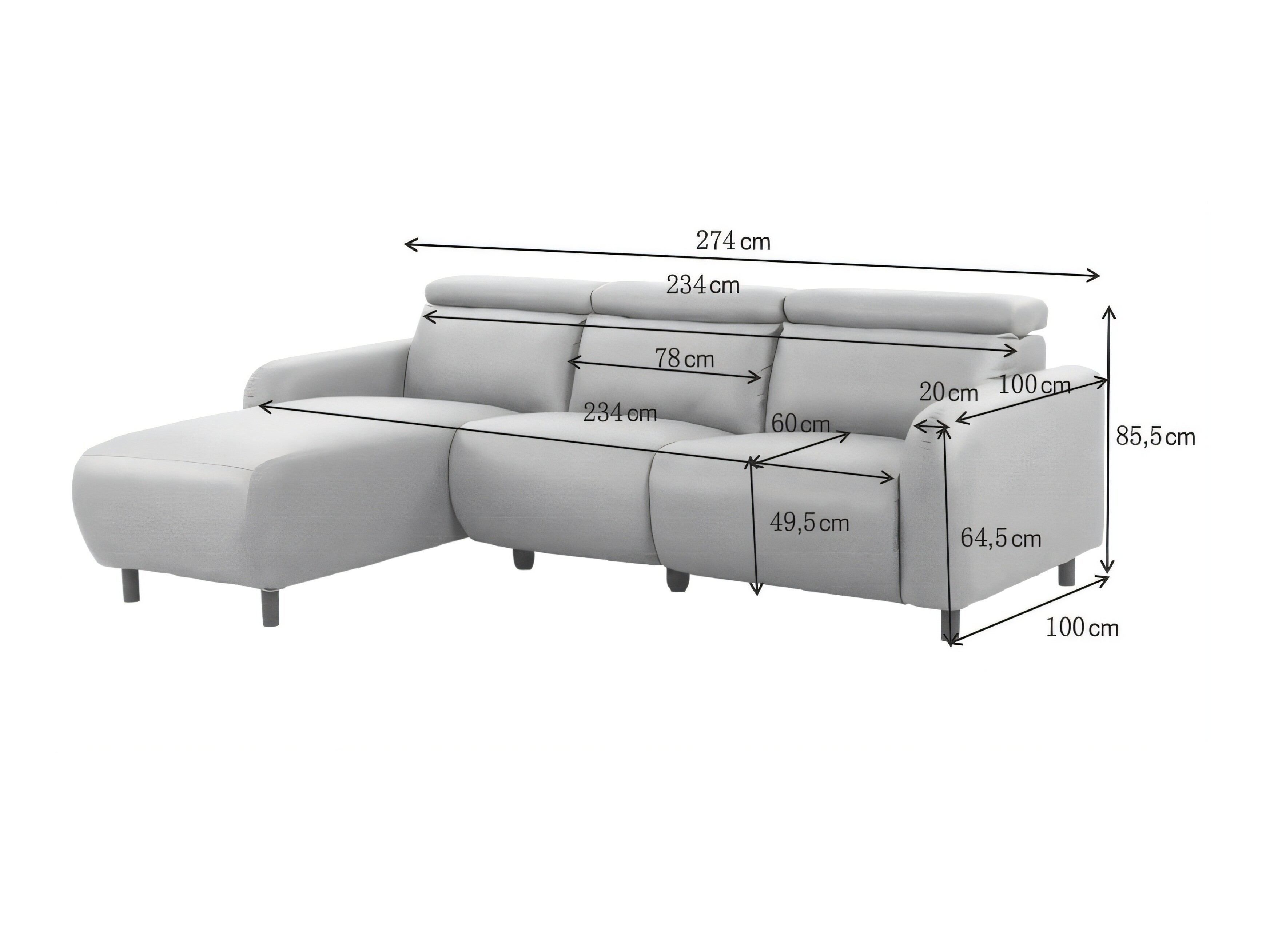 Ecksofa Liegesessel Revbena 103 (Cremefarben)