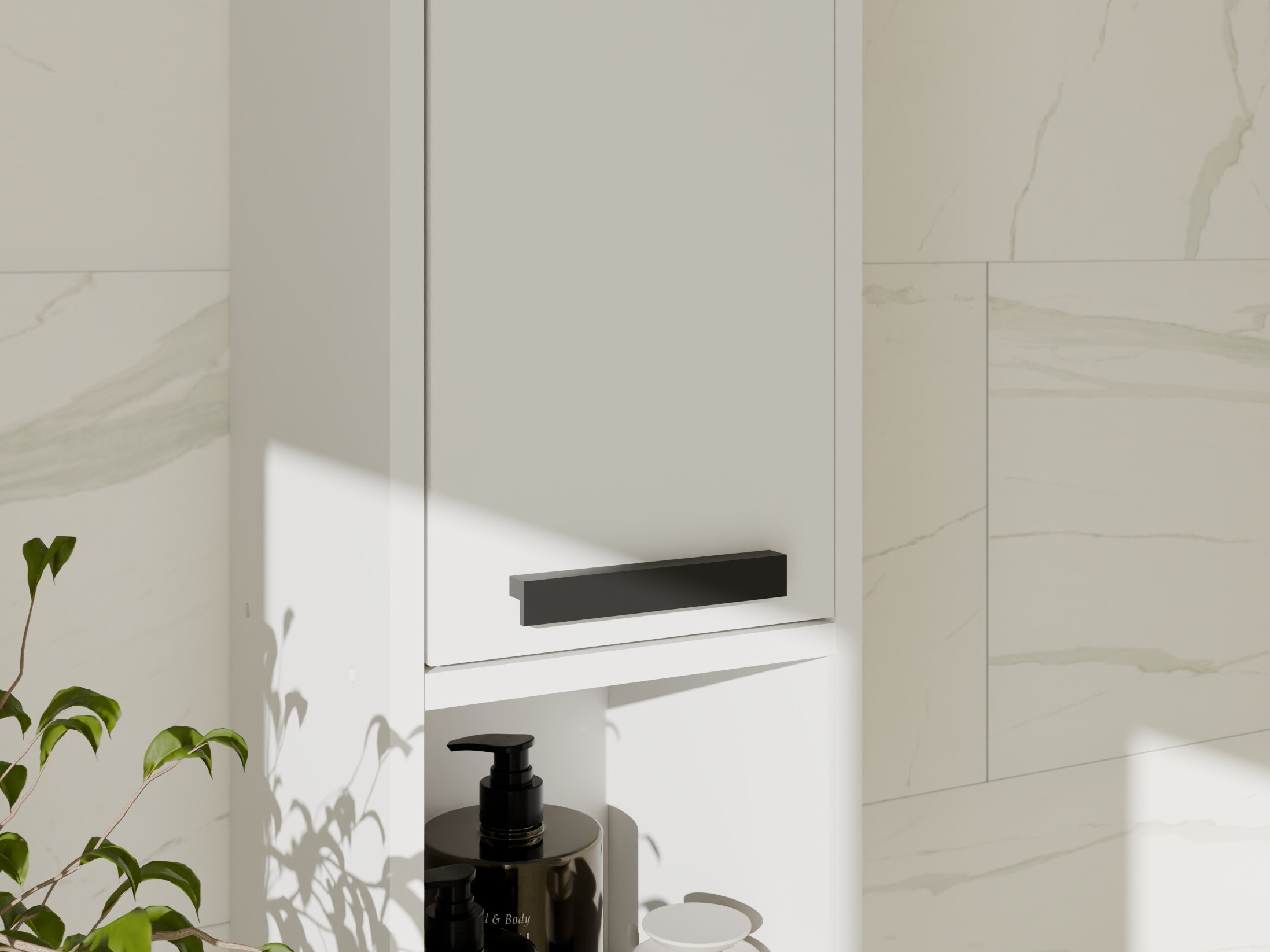 Wandhängeschrank für Badezimmer Mandeville 382 (Weiss)