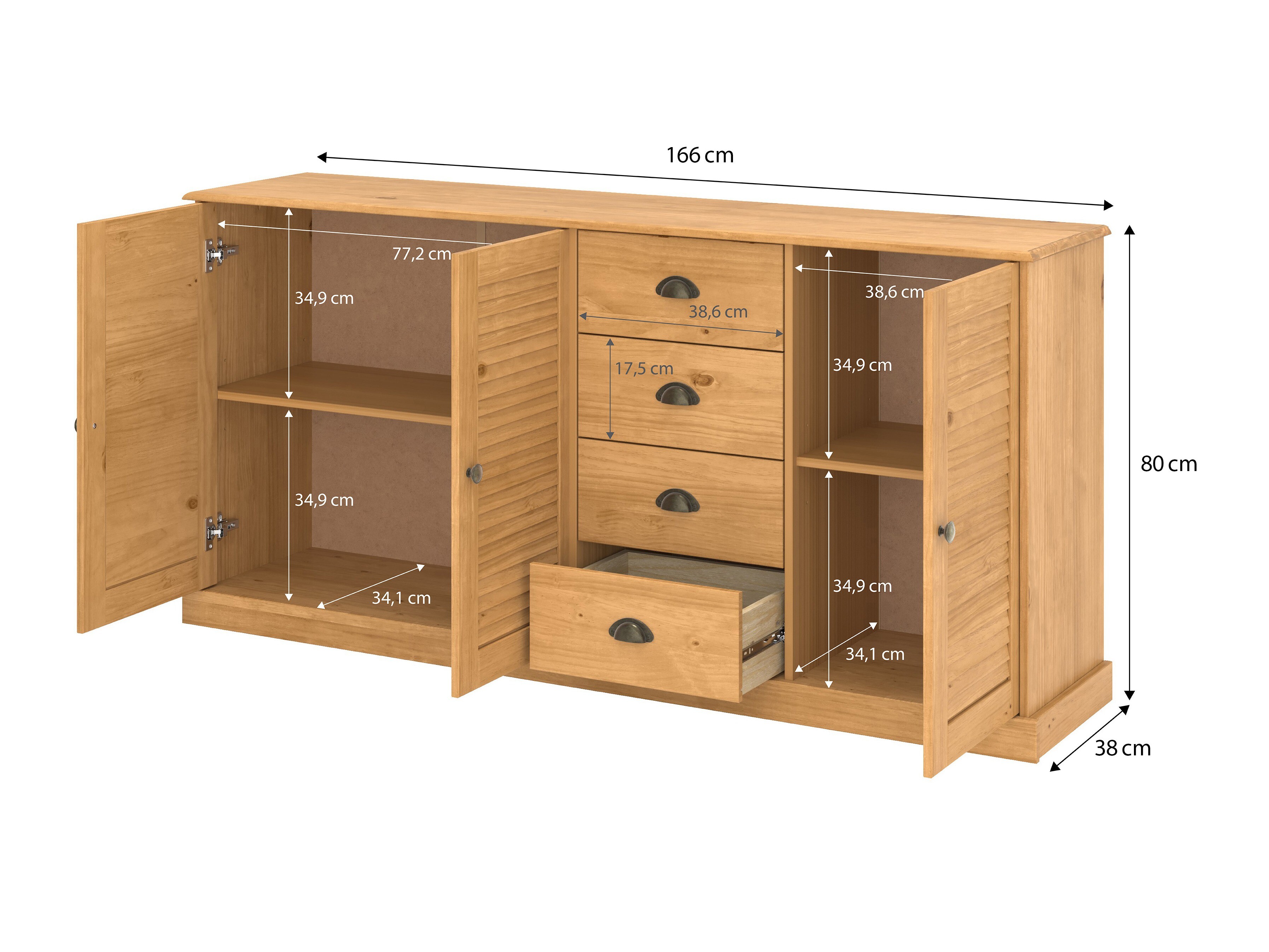 Kommoden Levsoi 101 (Helles Holz)