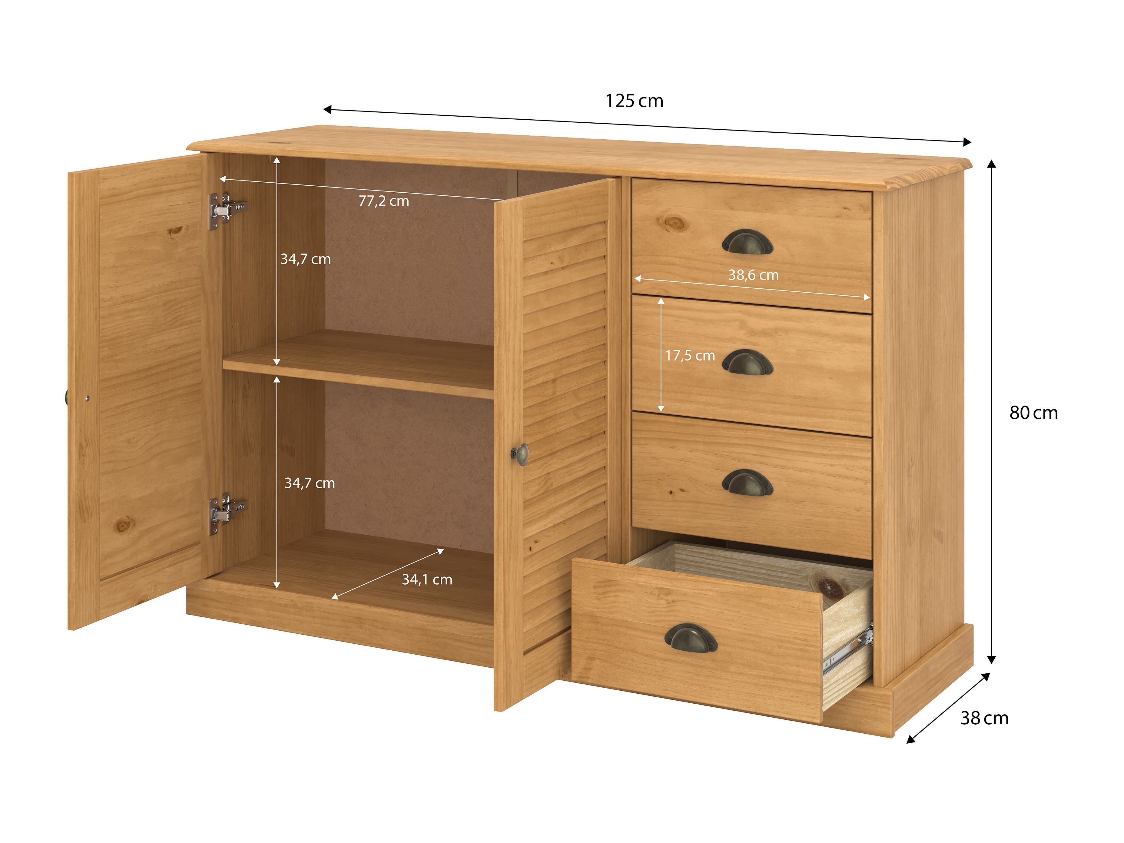 Kommoden Levsoi 102 (Helles Holz)