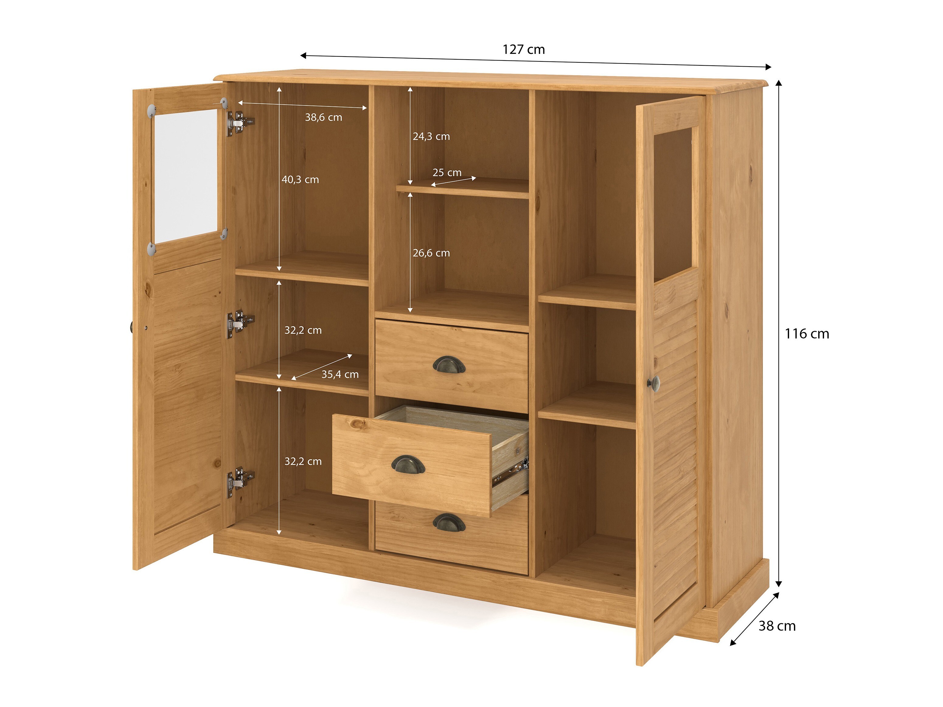 Kommoden Levsoi 104 (Helles Holz)