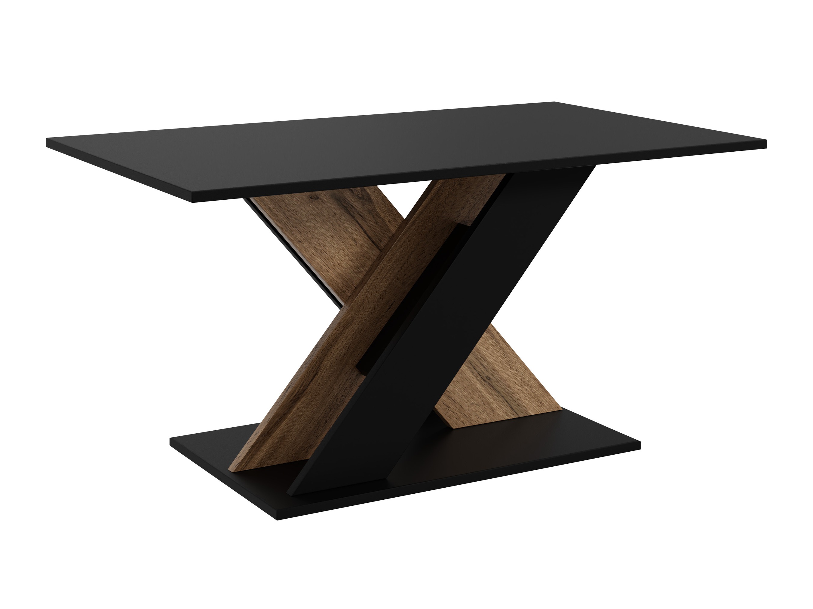Couchtisch Goodyear 140 (Schwarz + Wotan Eiche)