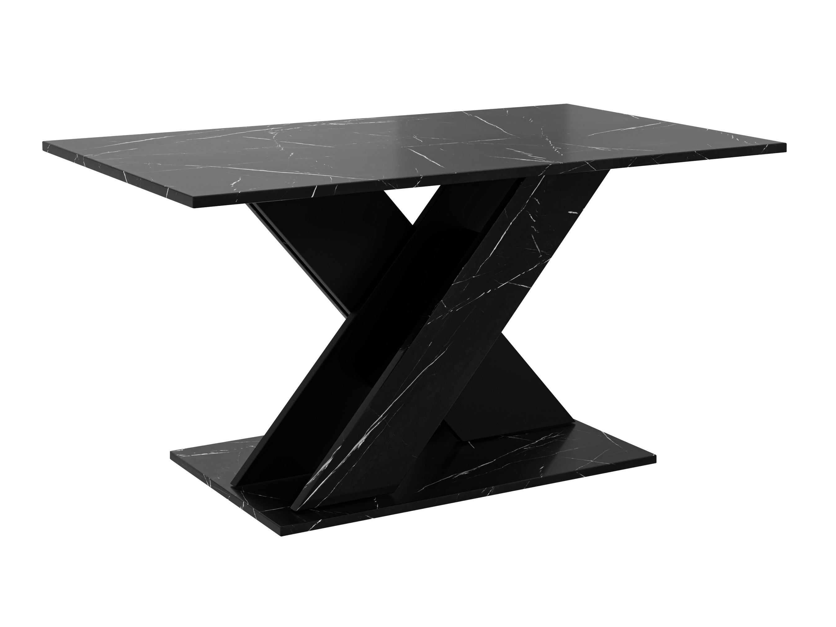 Couchtisch Goodyear 140 (Schwarzer Marmor + Schwarz)
