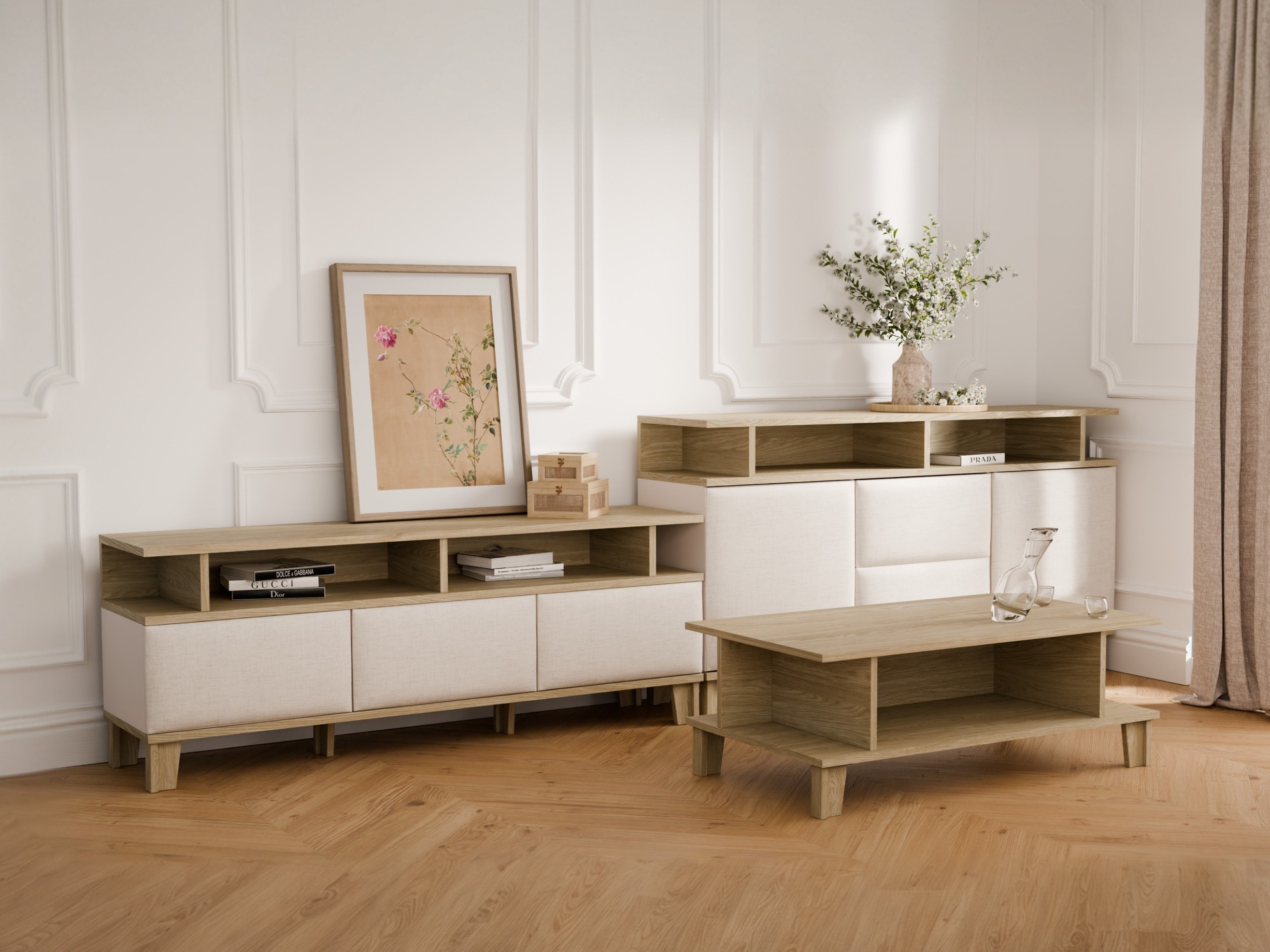 Wohnzimmer-Set Evarveru 108 (Moly 02)