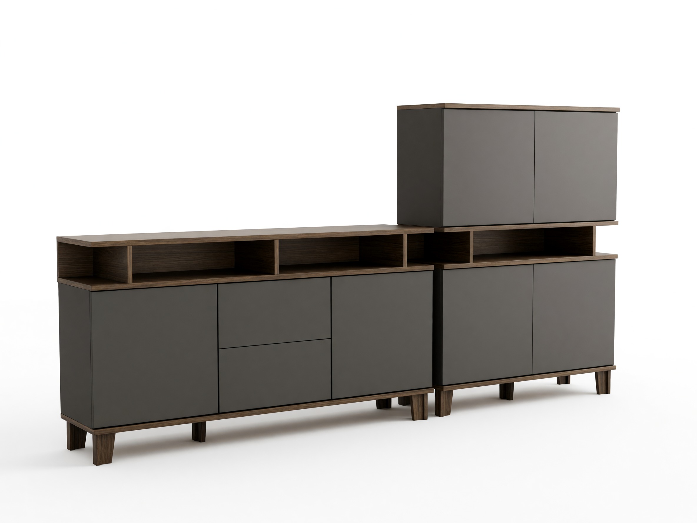 Wohnzimmer-Sets Evarveru 109 (Anthrazit)