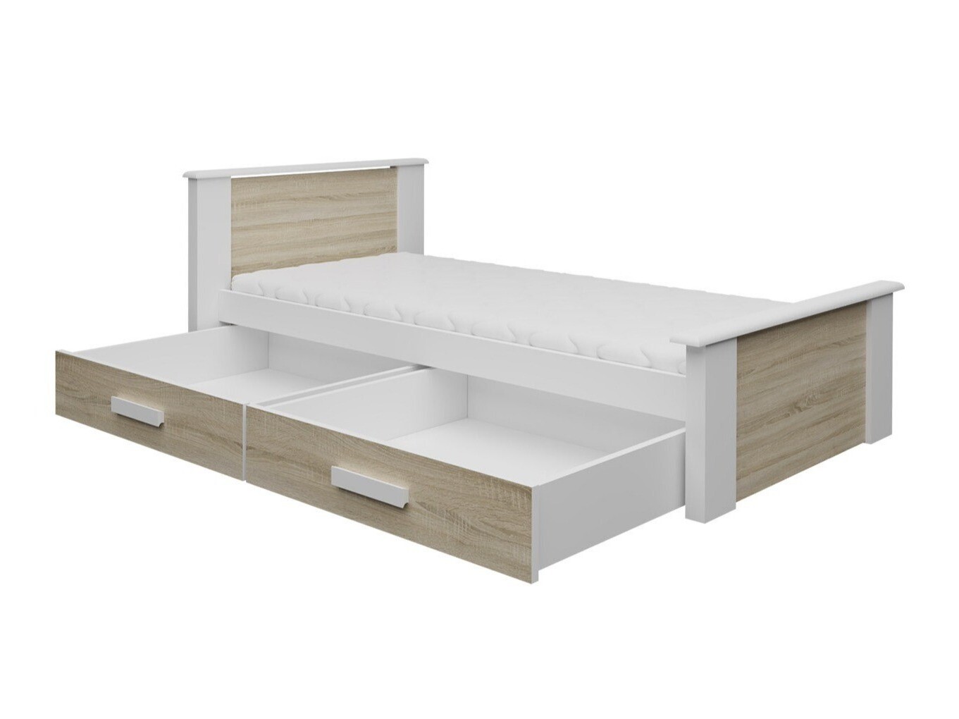 Bett Henderson 116 (Weiss + Trüffel)