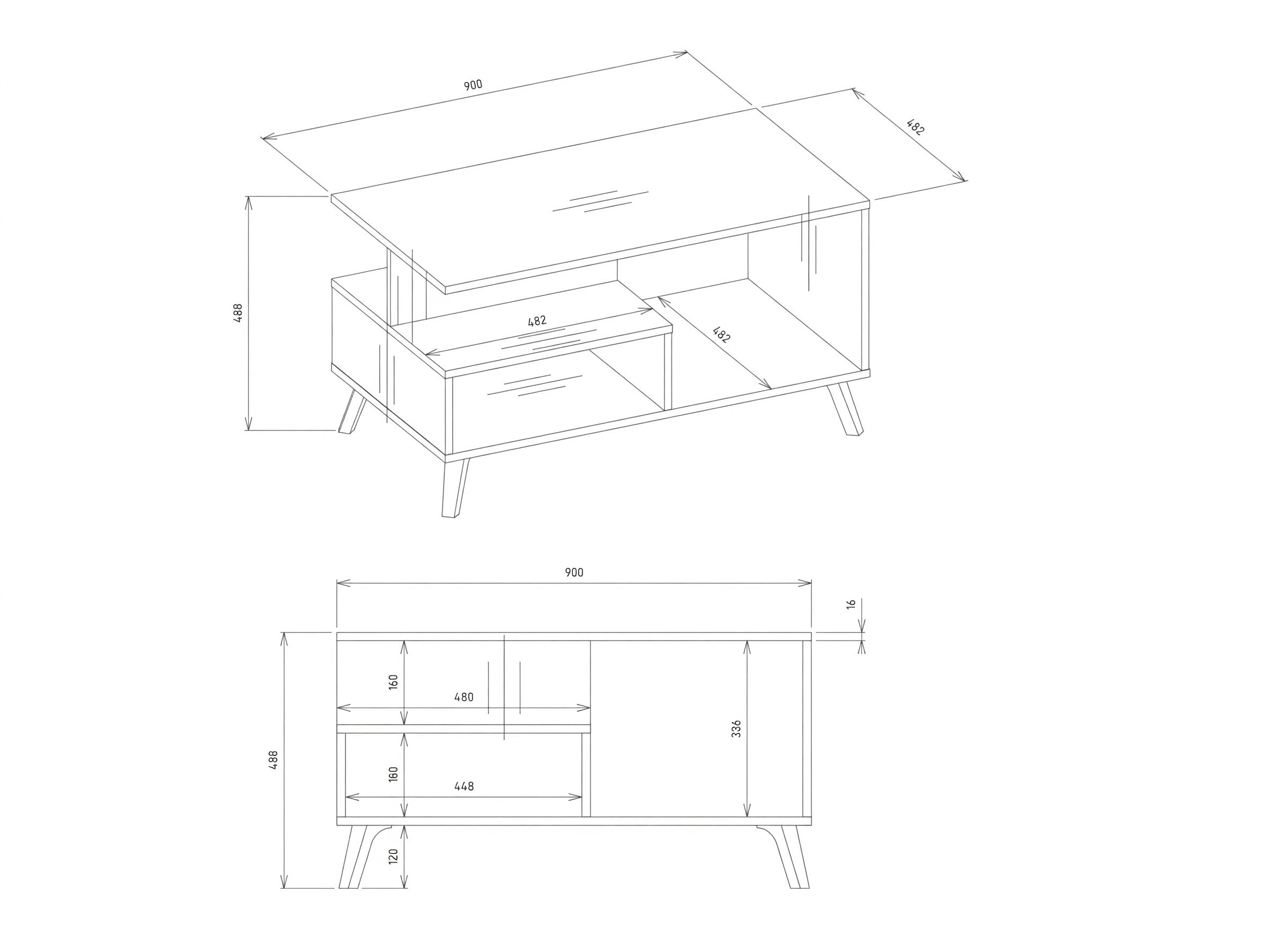 Couchtisch Telue 102