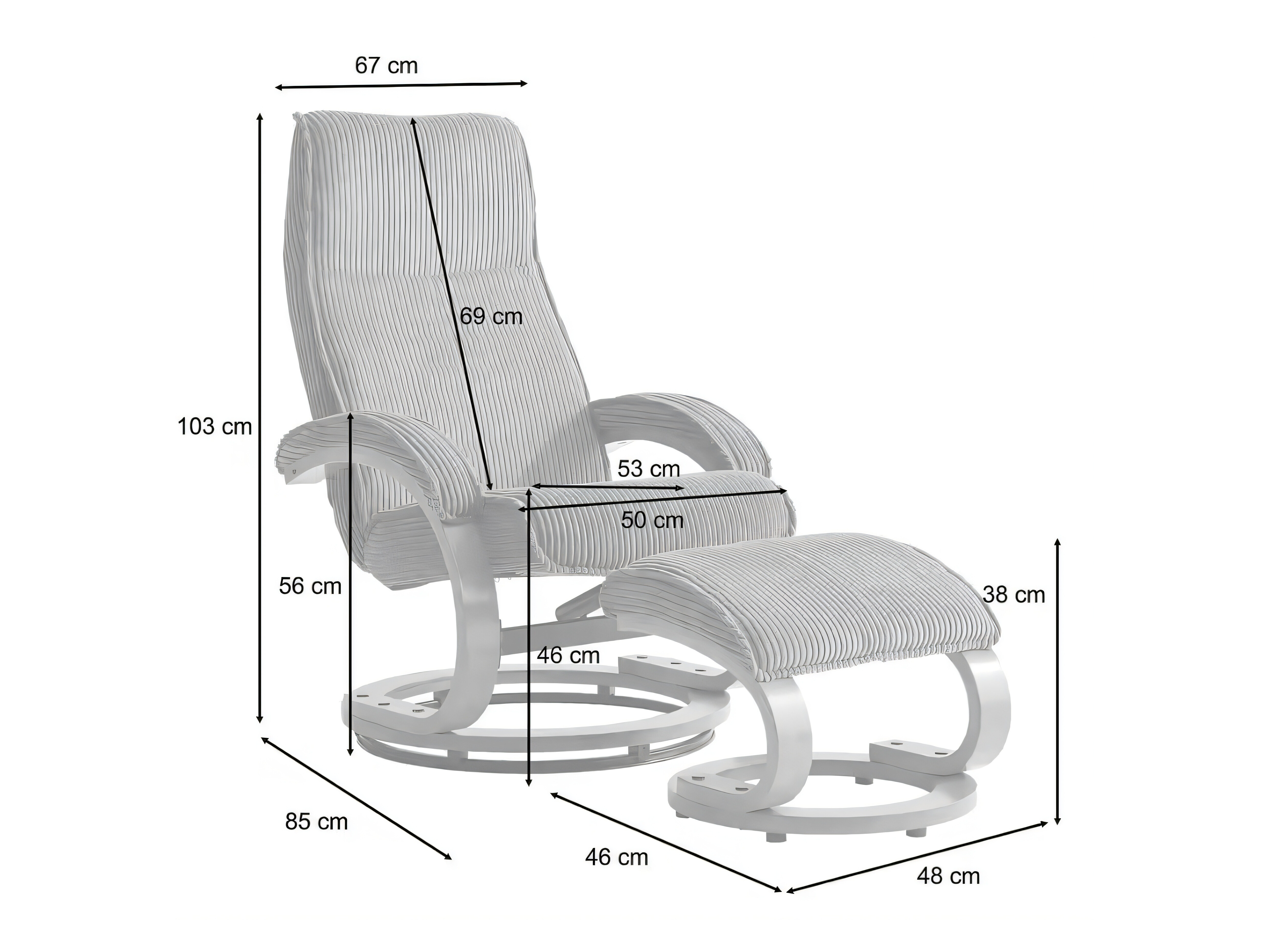 Sessel Denton 1583 (Anthrazit)