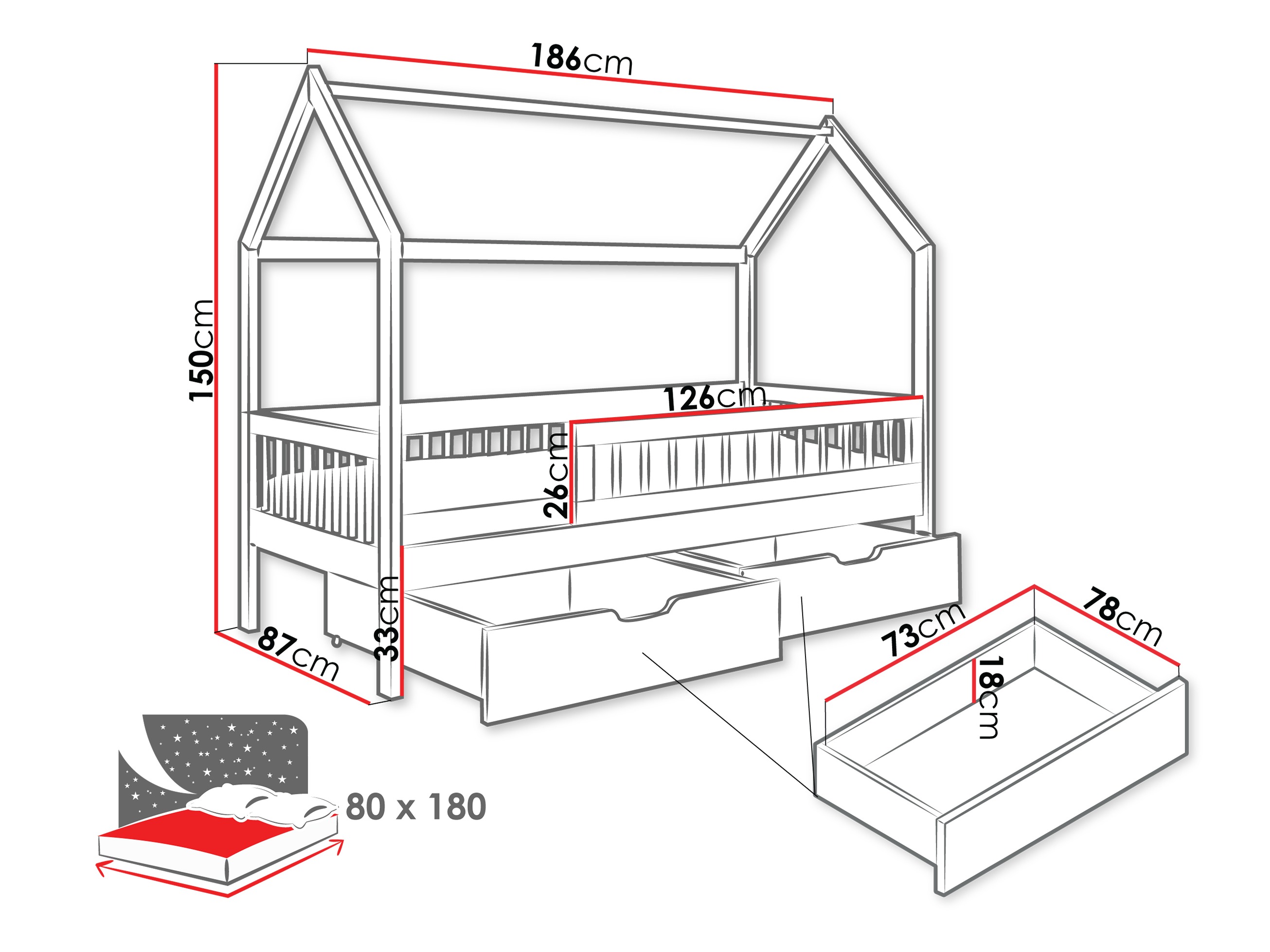 Bett Henderson 168 (Buche)