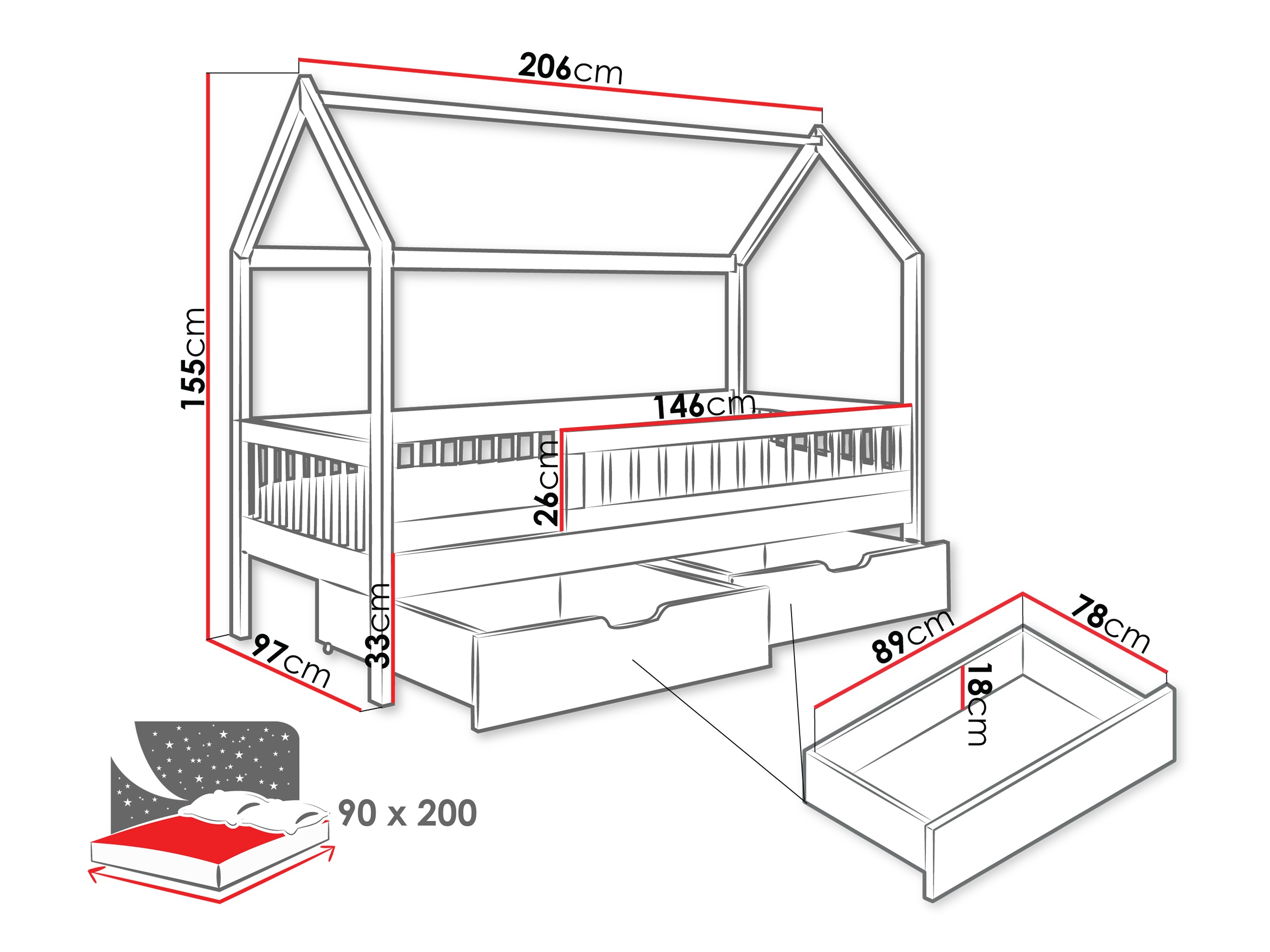 Bett Henderson 168 (Buche)