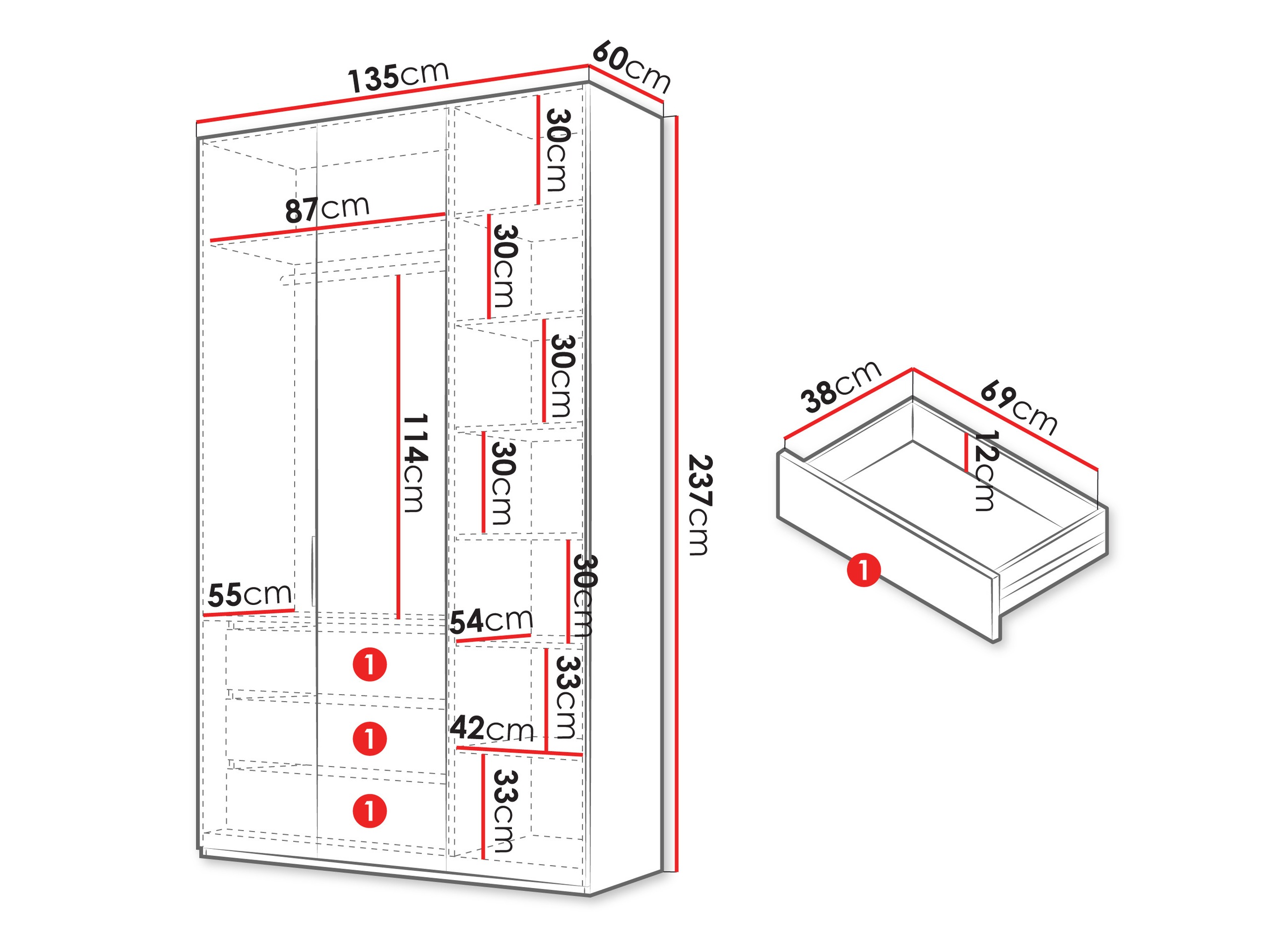 Kleiderschrank Toledo 134