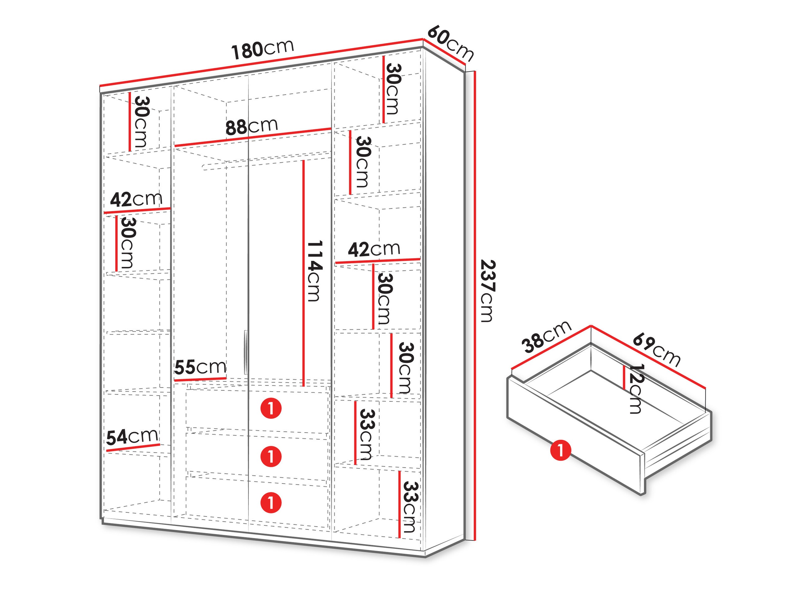Kleiderschrank Toledo 137