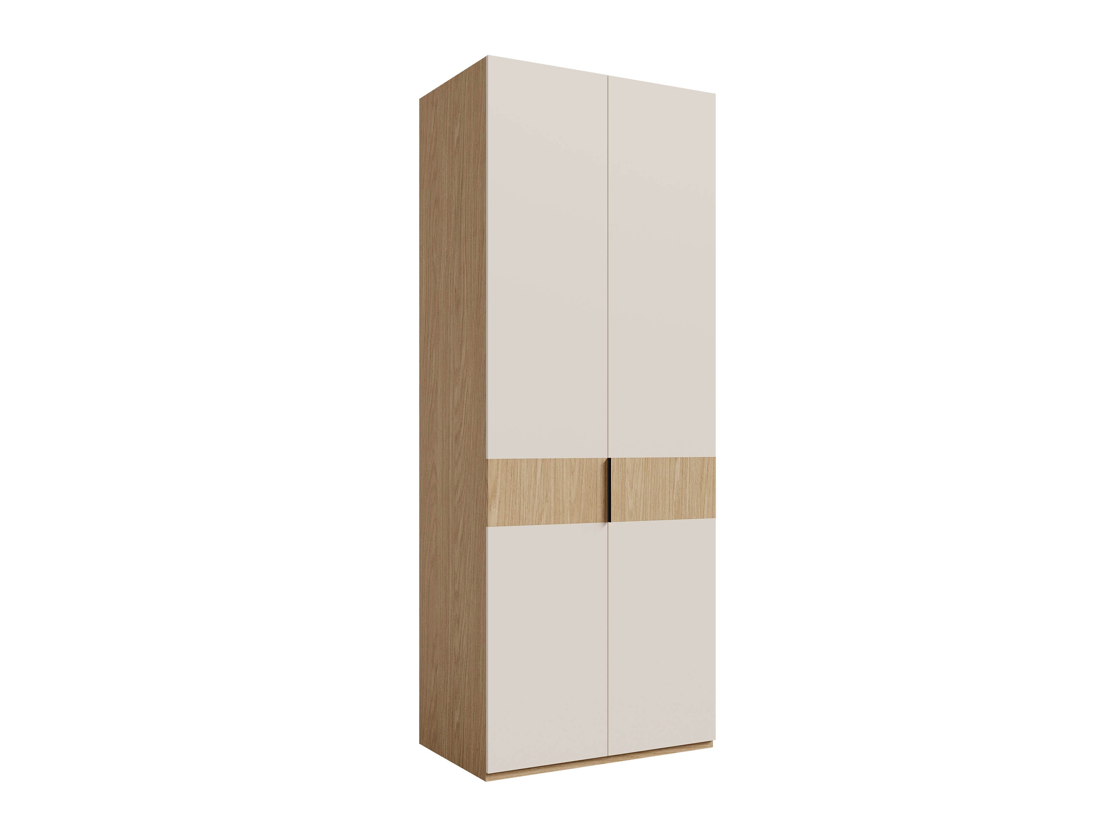 Kleiderschrank Toledo 145 (Eichenholzoptik + Beige)