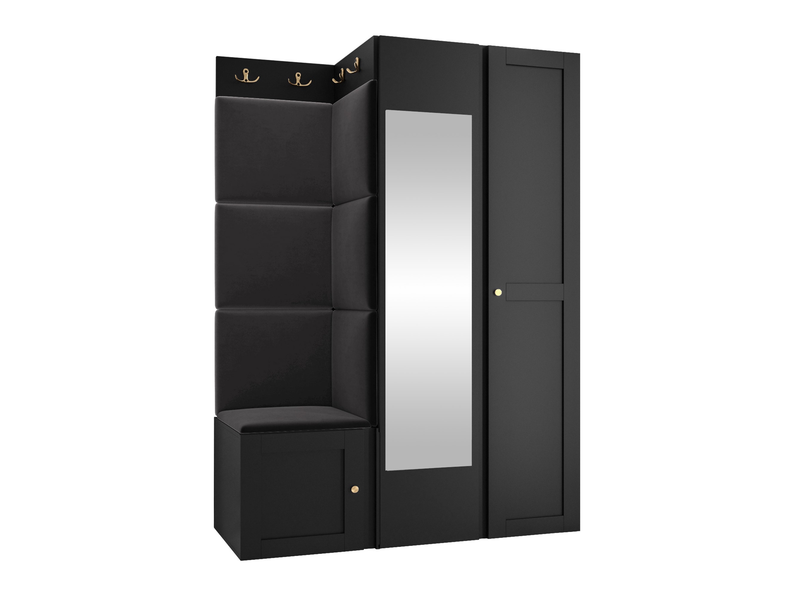 Flurgarnitur Hartford 380 (Schwarz)