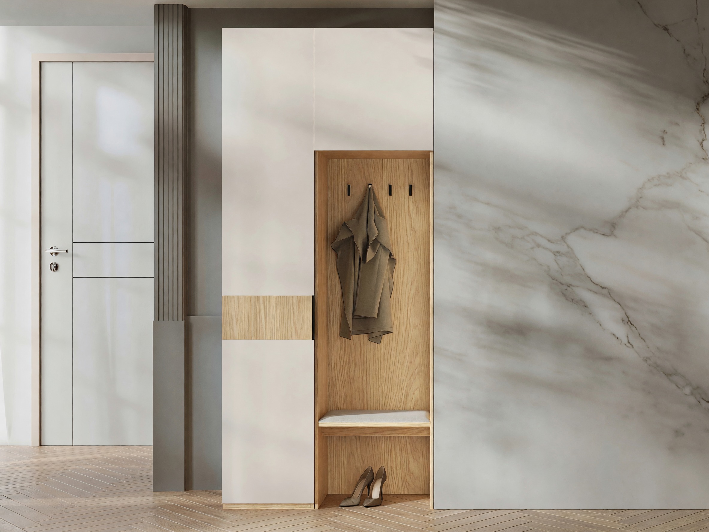 Flurgarnitur Toledo 148 (Eichenholzoptik + Beige)