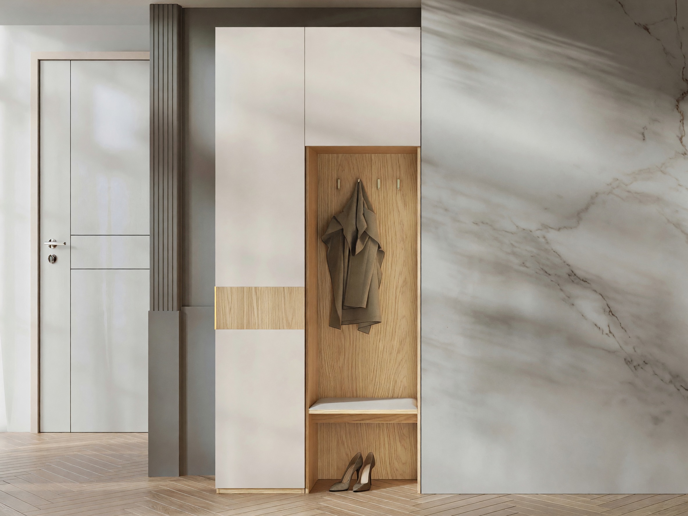 Flurgarnitur Toledo 148 (Eichenholzoptik + Beige)