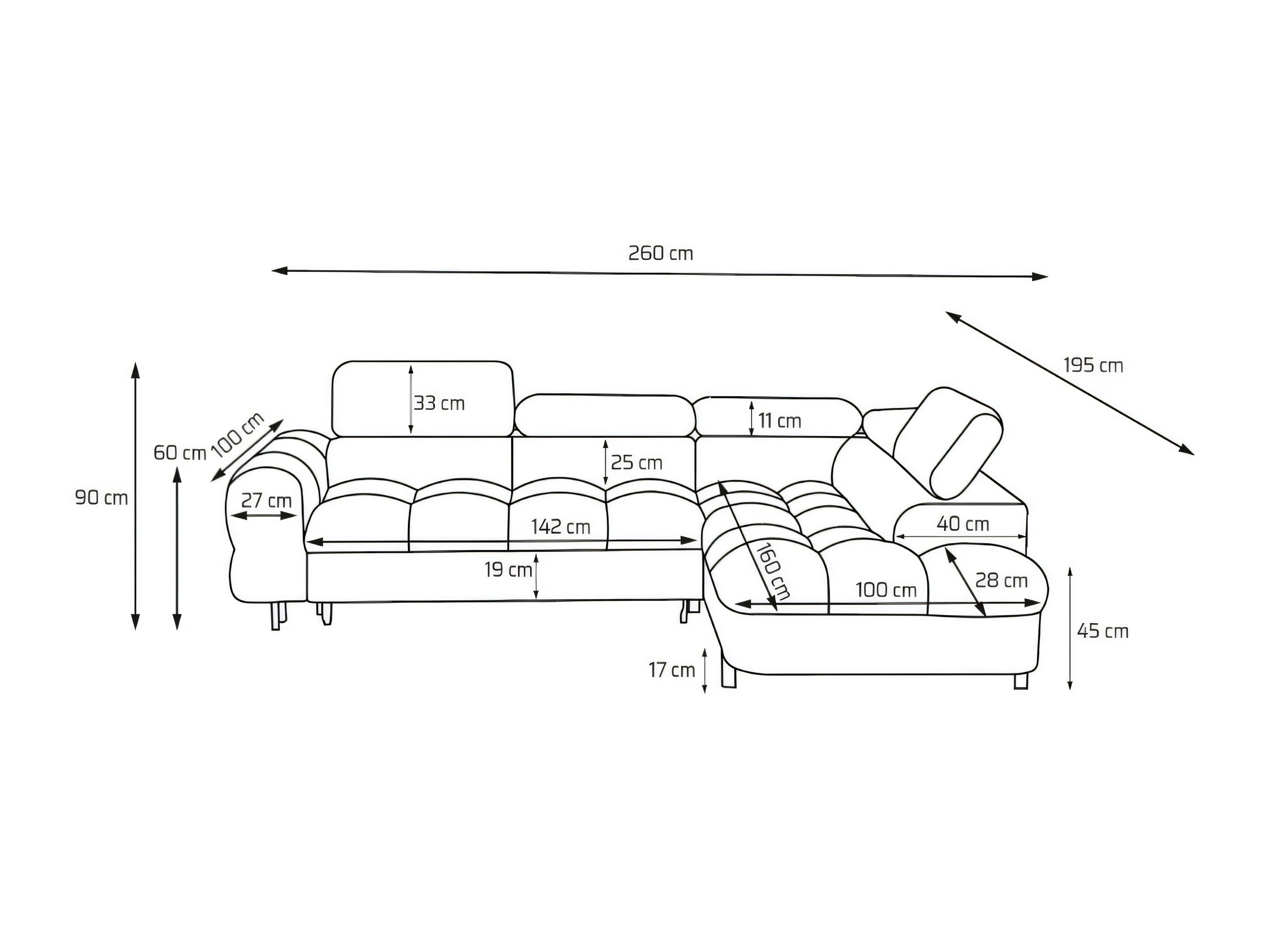 Ecksofa Carson 139 (Element 03)