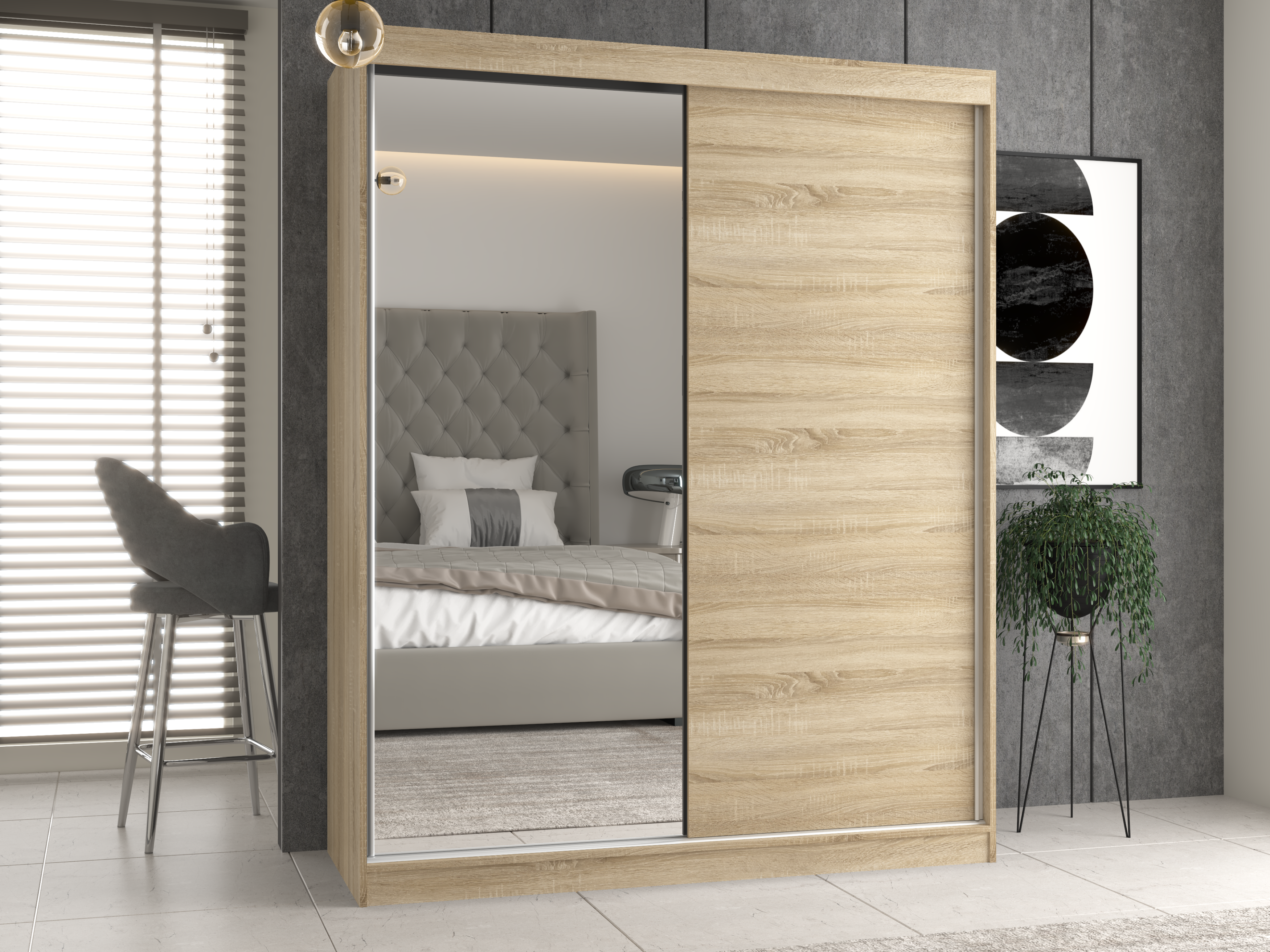 Kleiderschrank Mandeville 383 (Sonoma eichenholz)