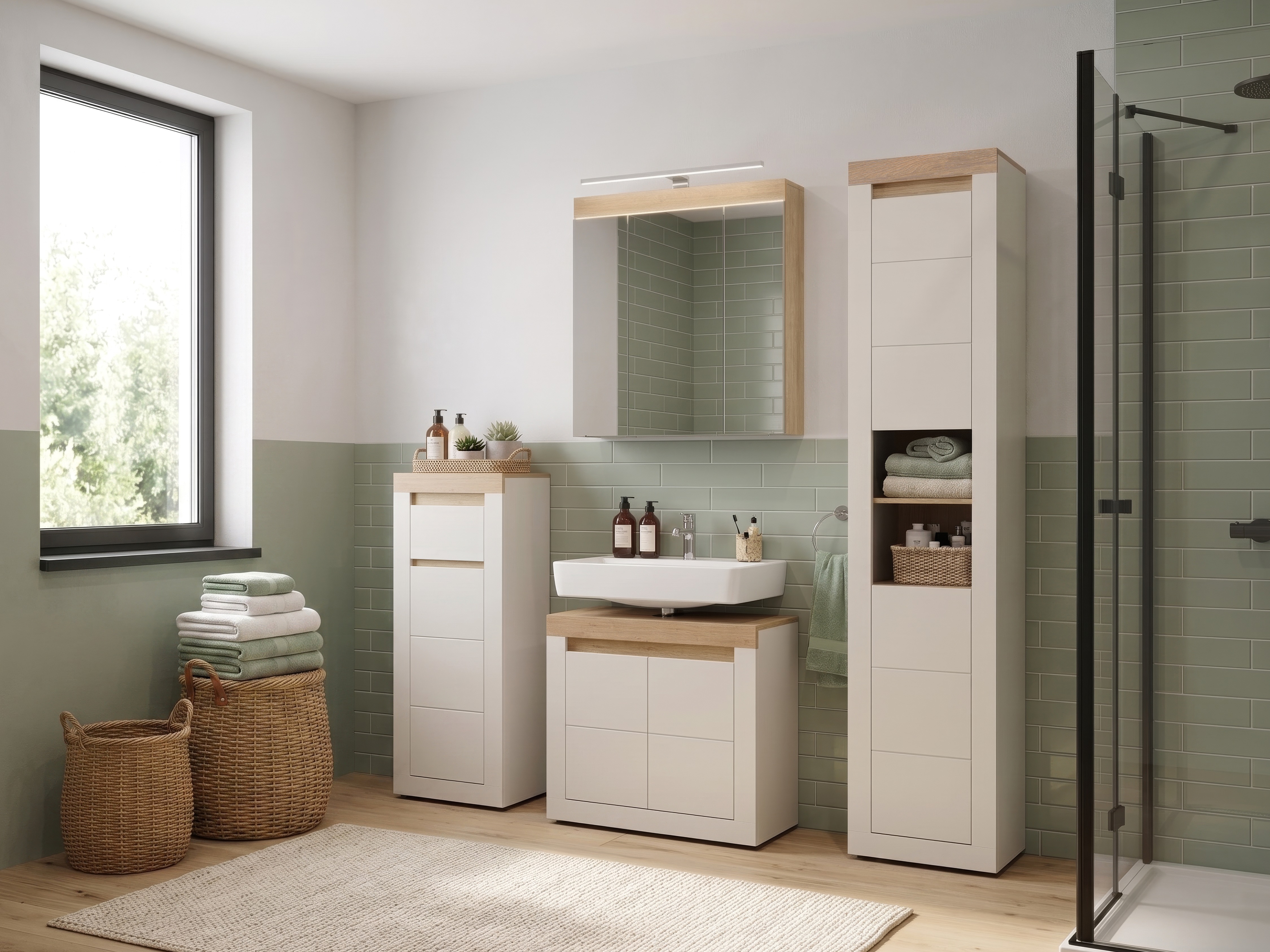 Stehender Badezimmerschrank Ophtola 125