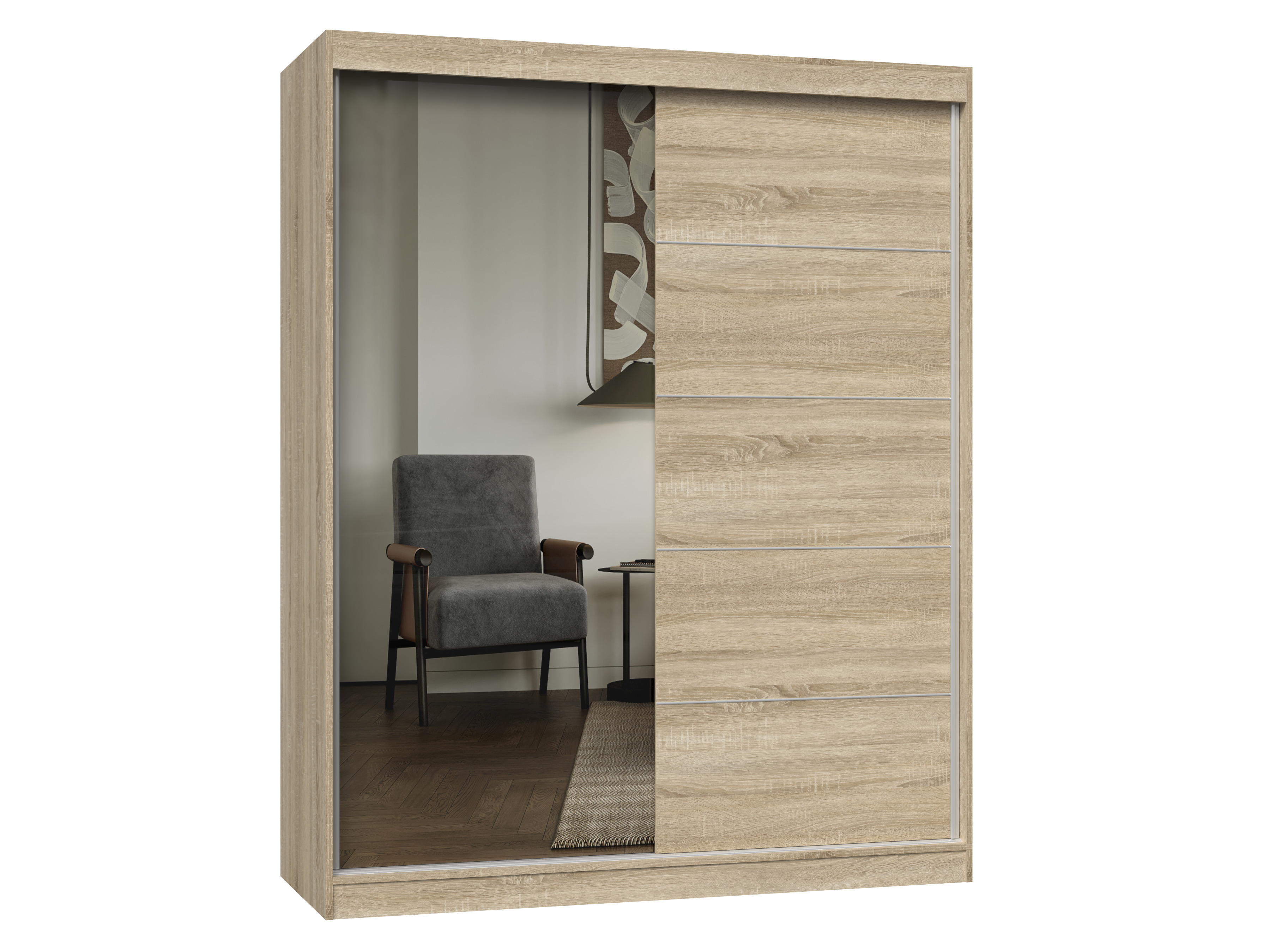 Kleiderschrank Mandeville 389 (Sonoma eichenholz)