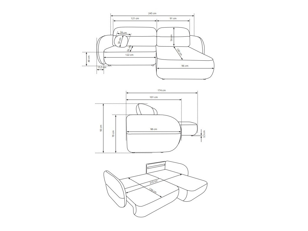 Ecksofa Kingston 216