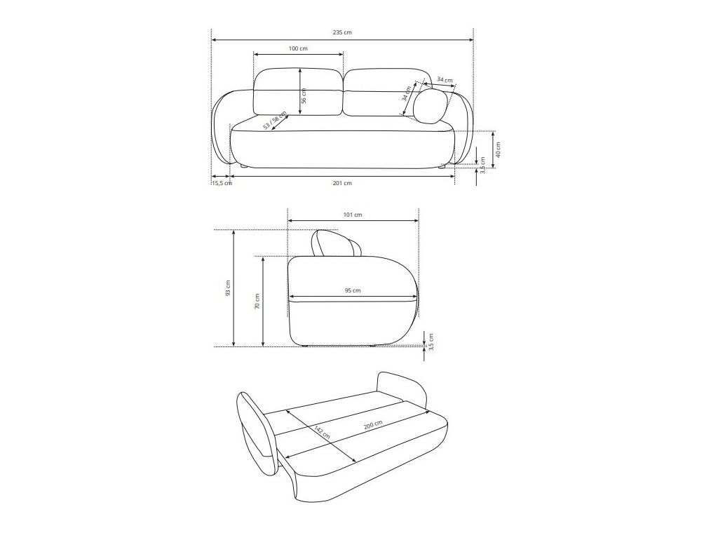 Schlafsofa Kingston 215
