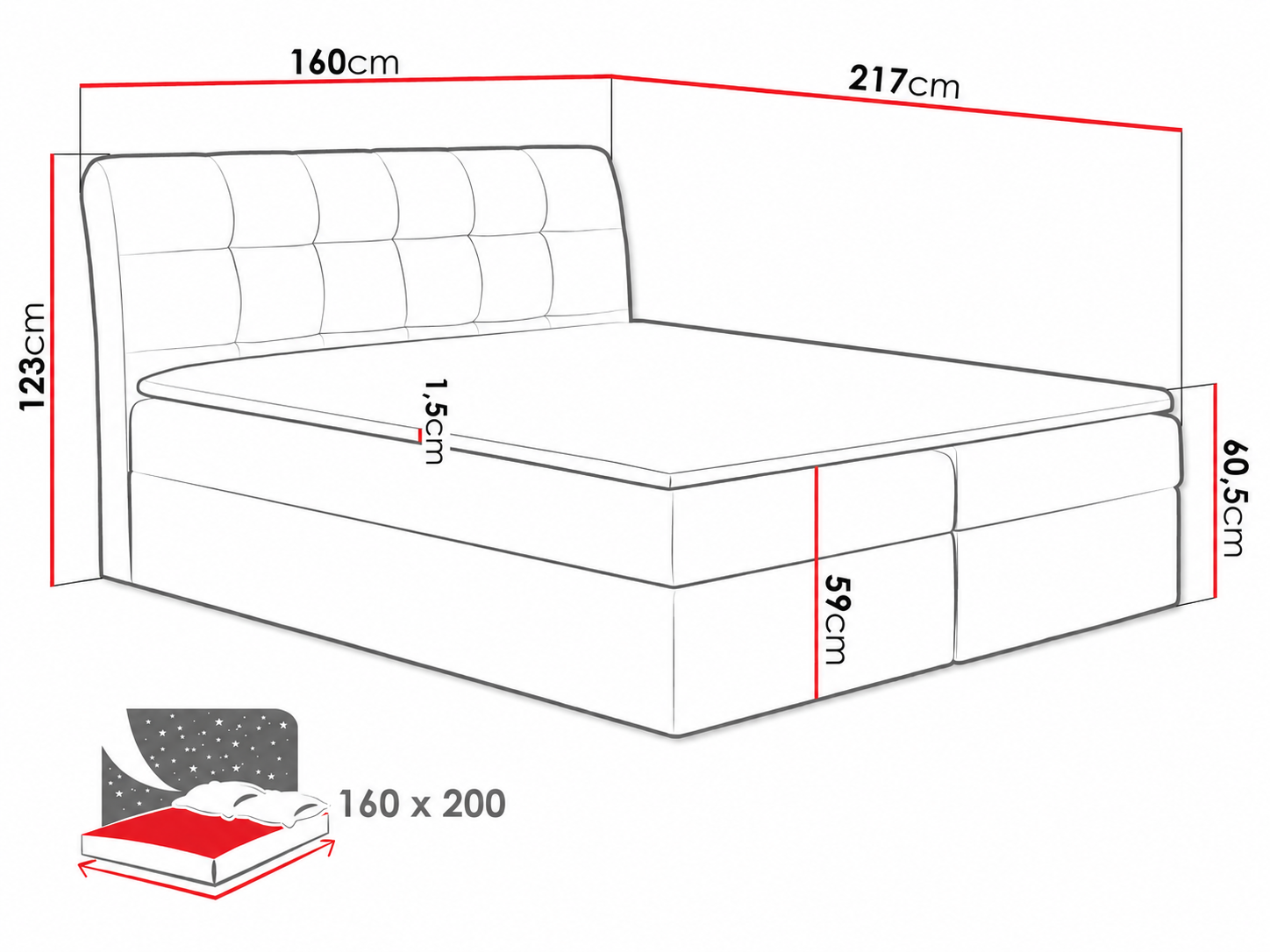 Boxspringbett Campania (Soft 017)
