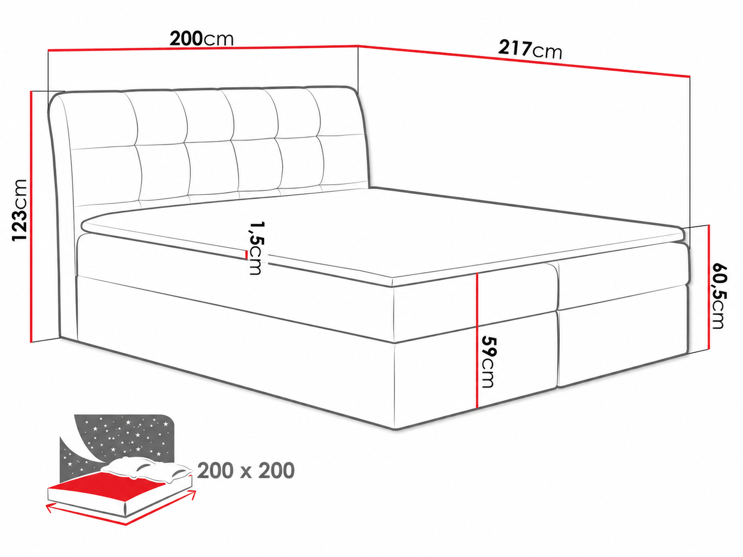 Boxspringbett Campania (Soft 017)