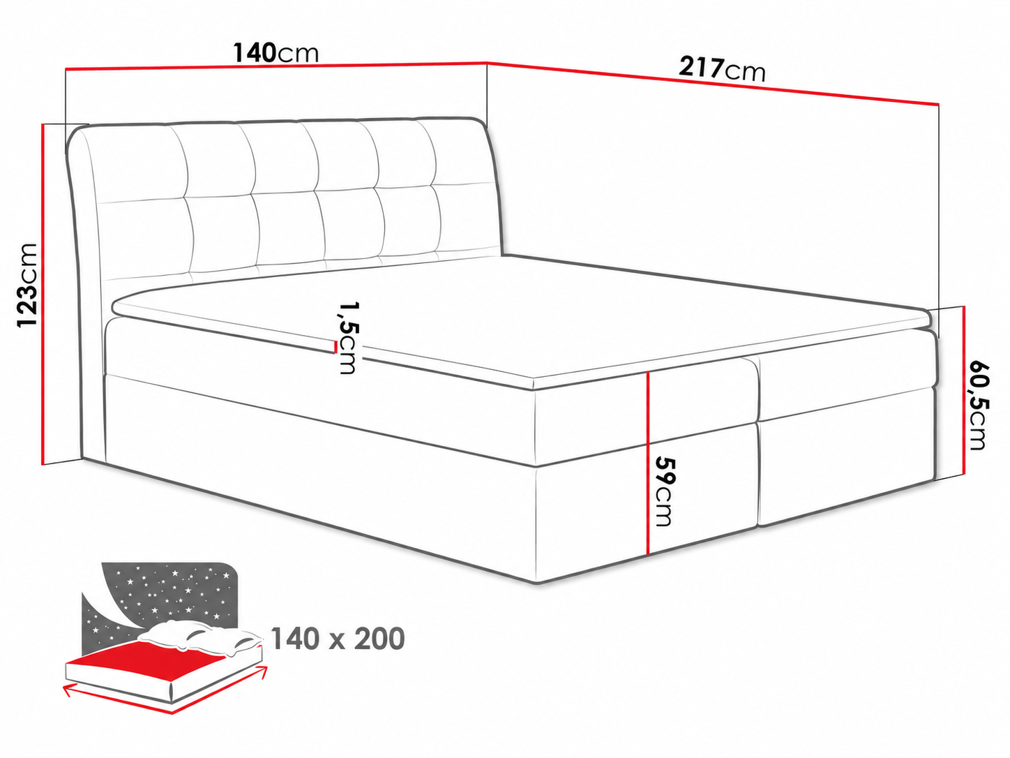 Boxspringbett Campania (Soft 029)