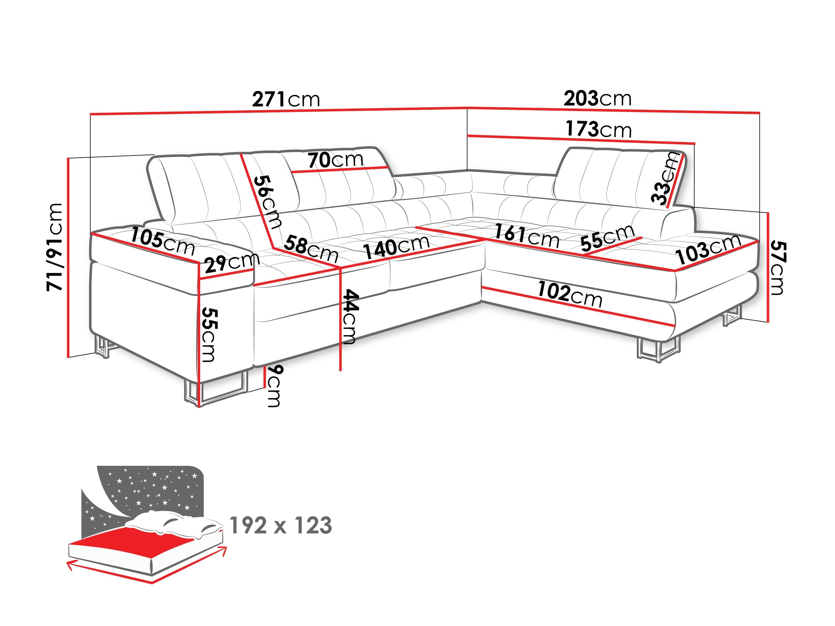 Ecksofa SD3350