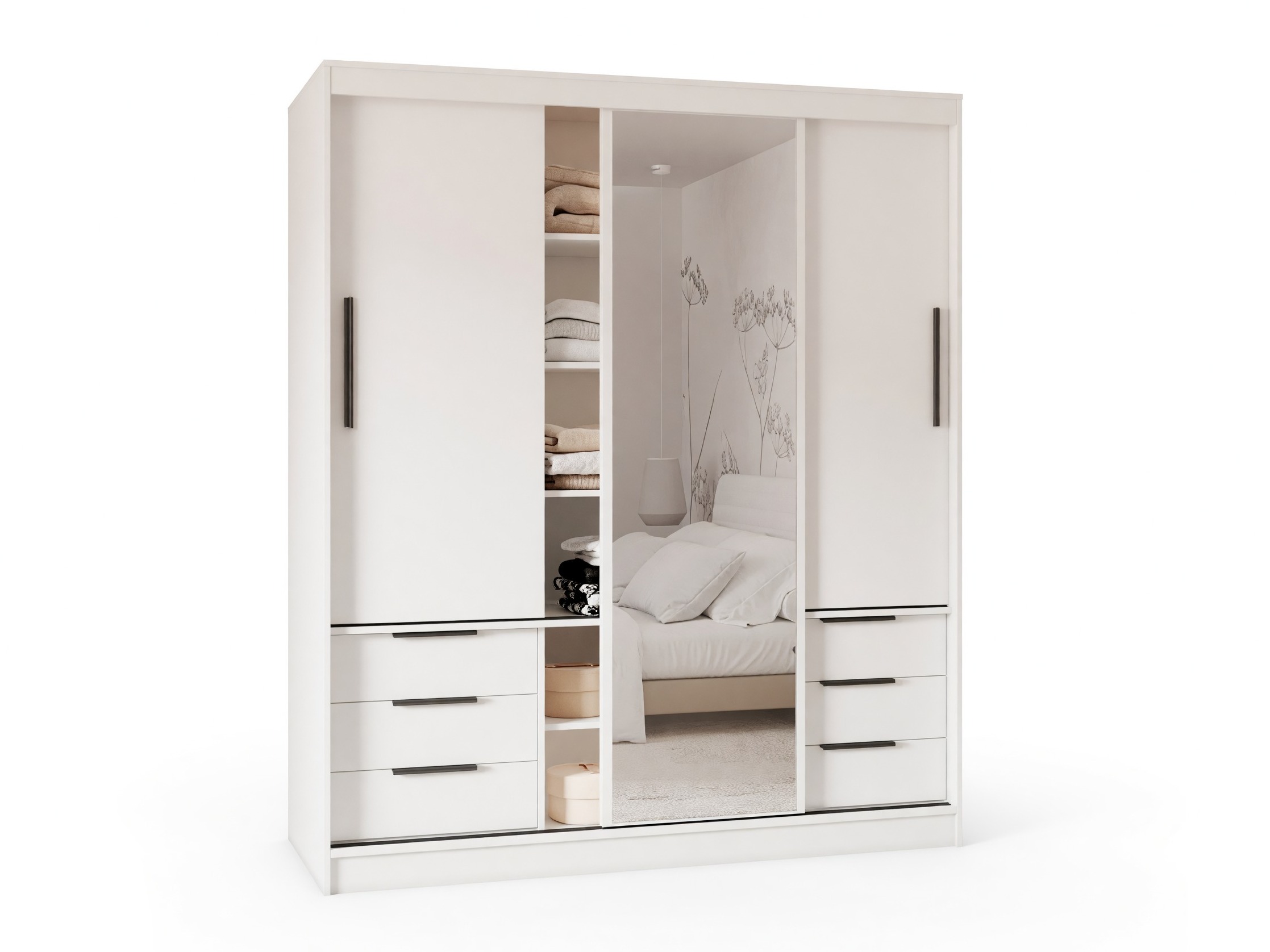 Kleiderschrank Fresno 184 (Weiss)
