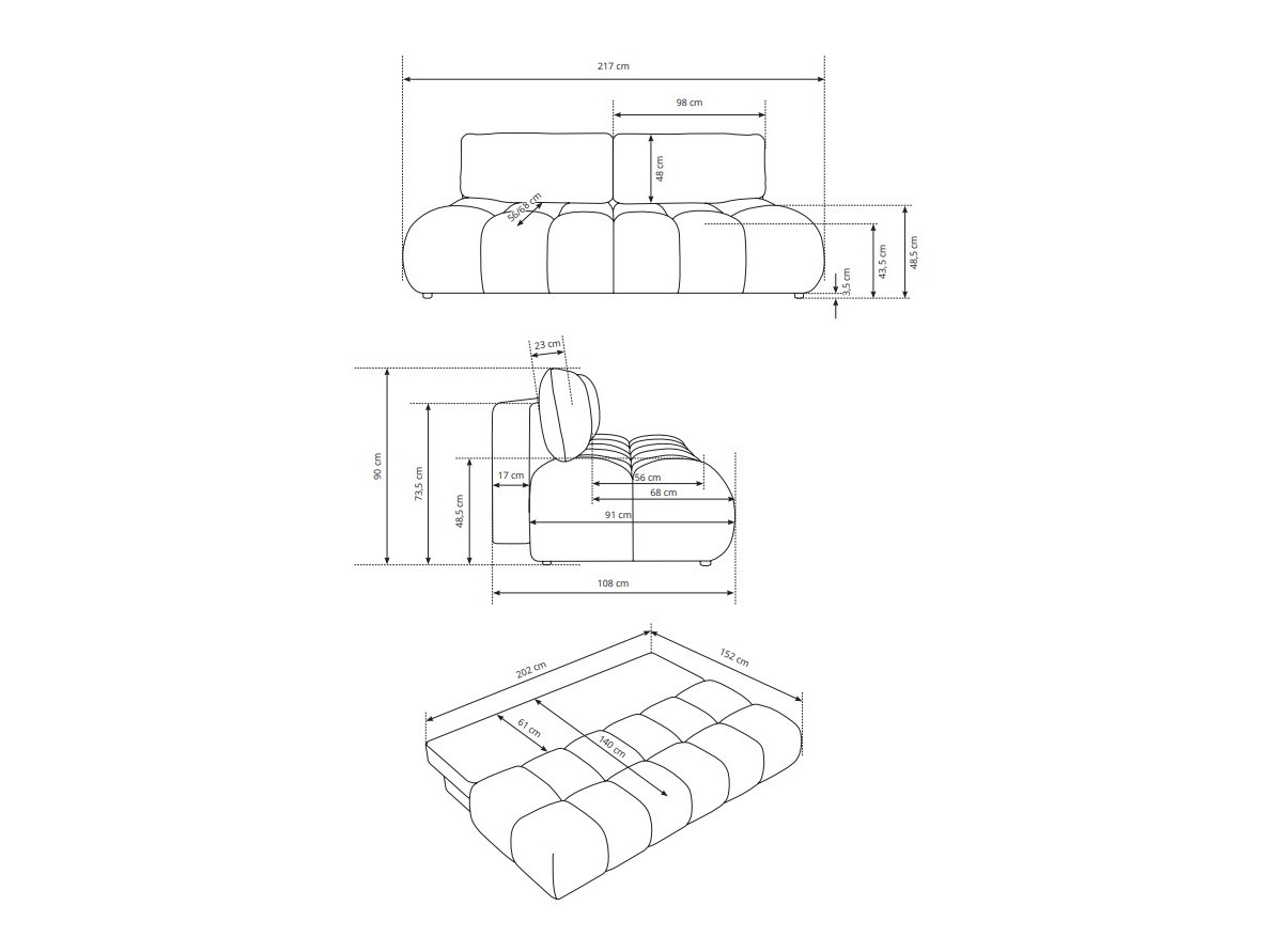Schlafsofa Kingston 218 (Silencio 86)