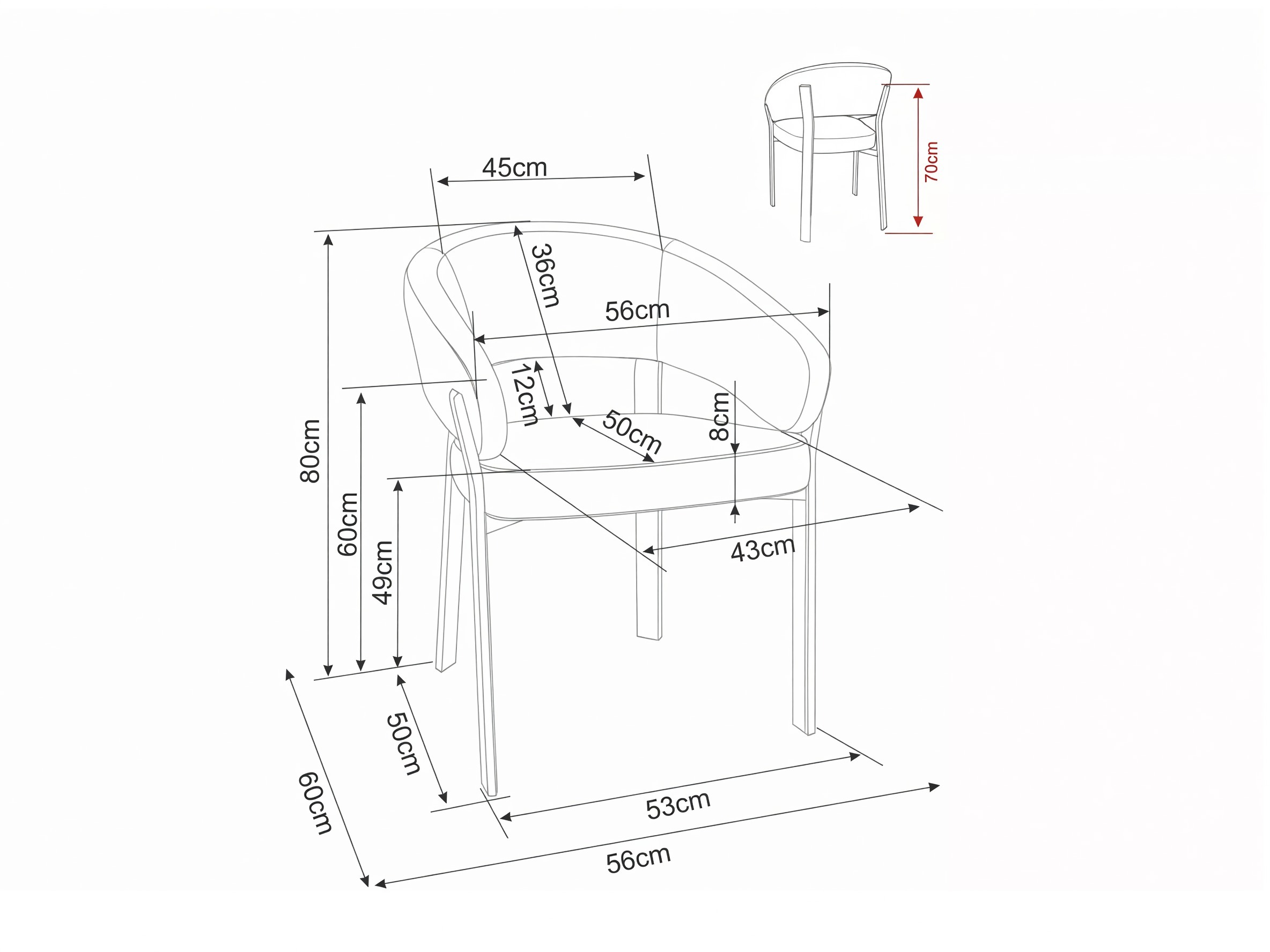 Stuhl Detroit 1047 (Grau)