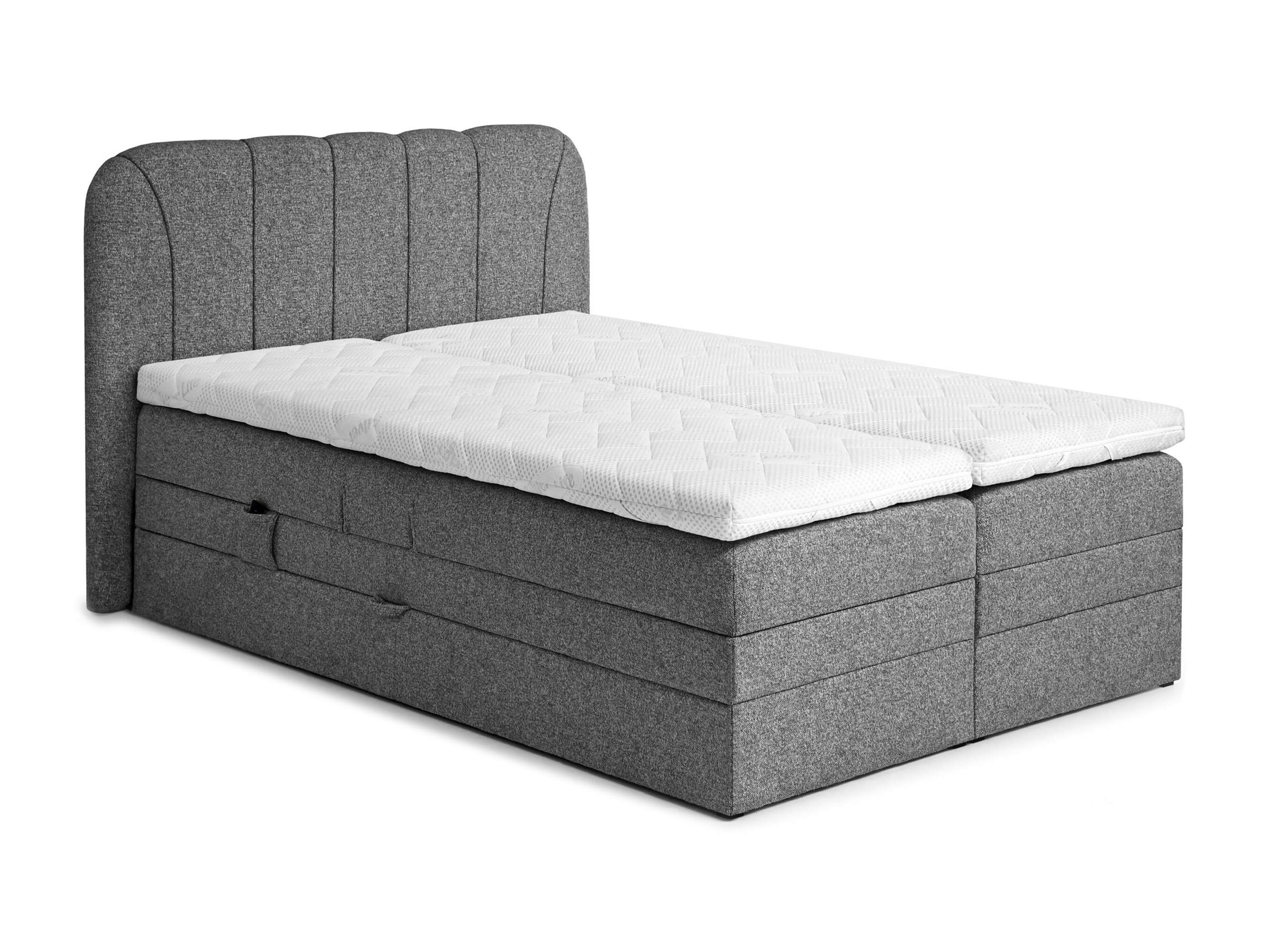 Boxspringbett Norman 127 (Dunkelgrau)