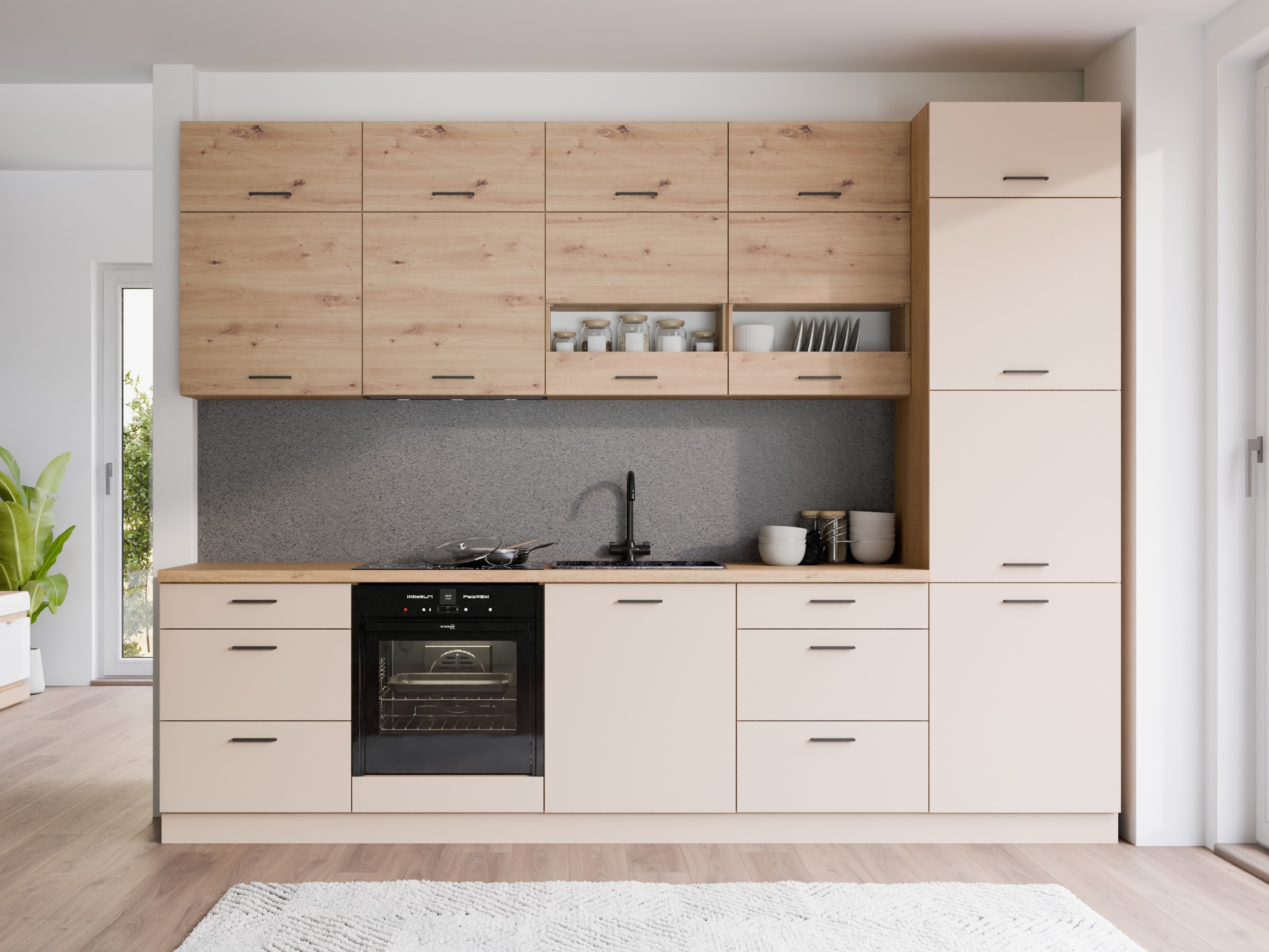 Modularer Waschbeckenschrank mit Türen Ati Cashmere 138