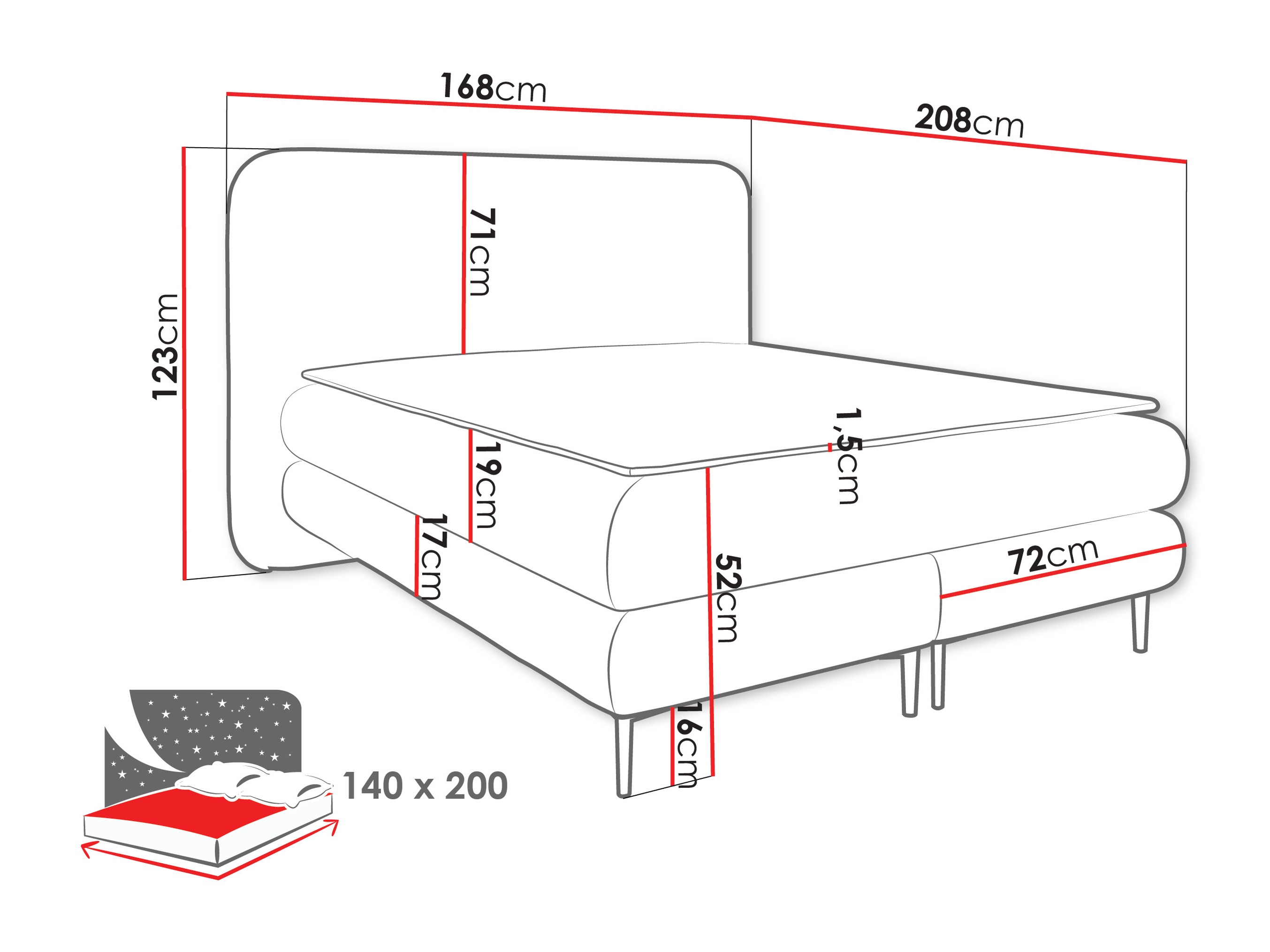 Boxspringbett Fructis (Nazar 225.01)