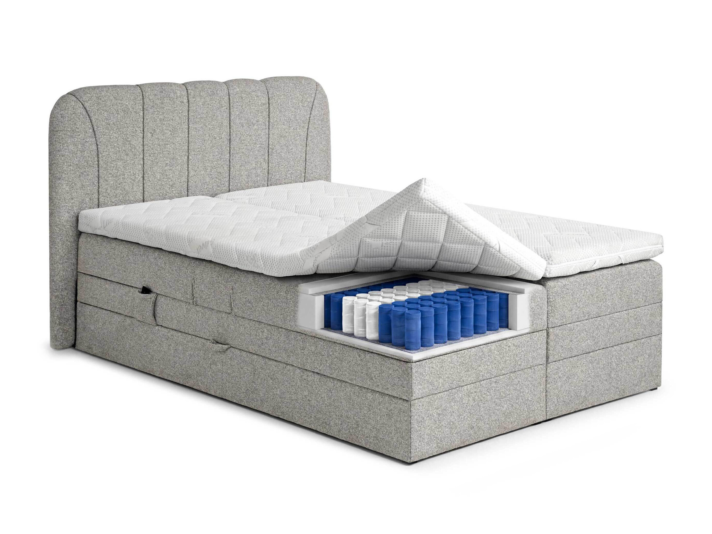 Boxspringbett Norman 127 (Graubraun)