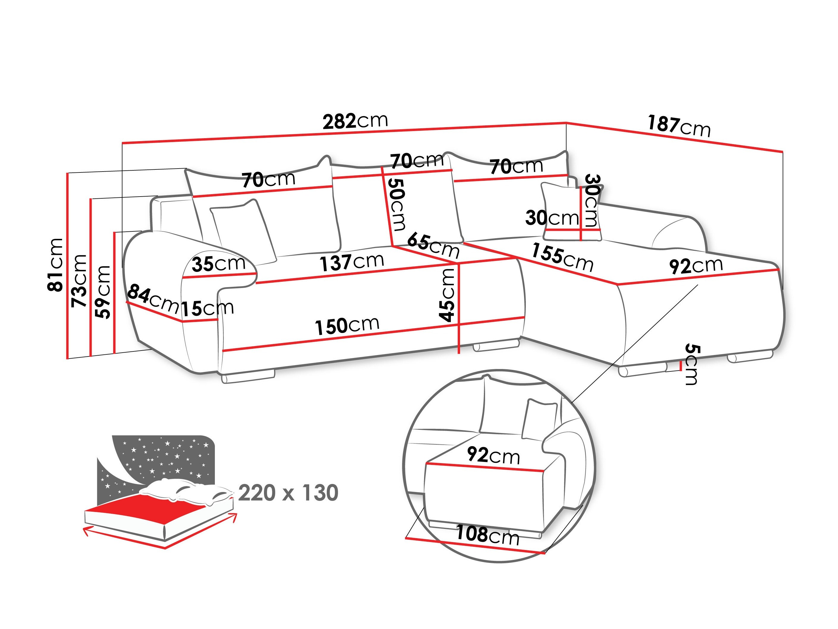 Ecksofa SD3364