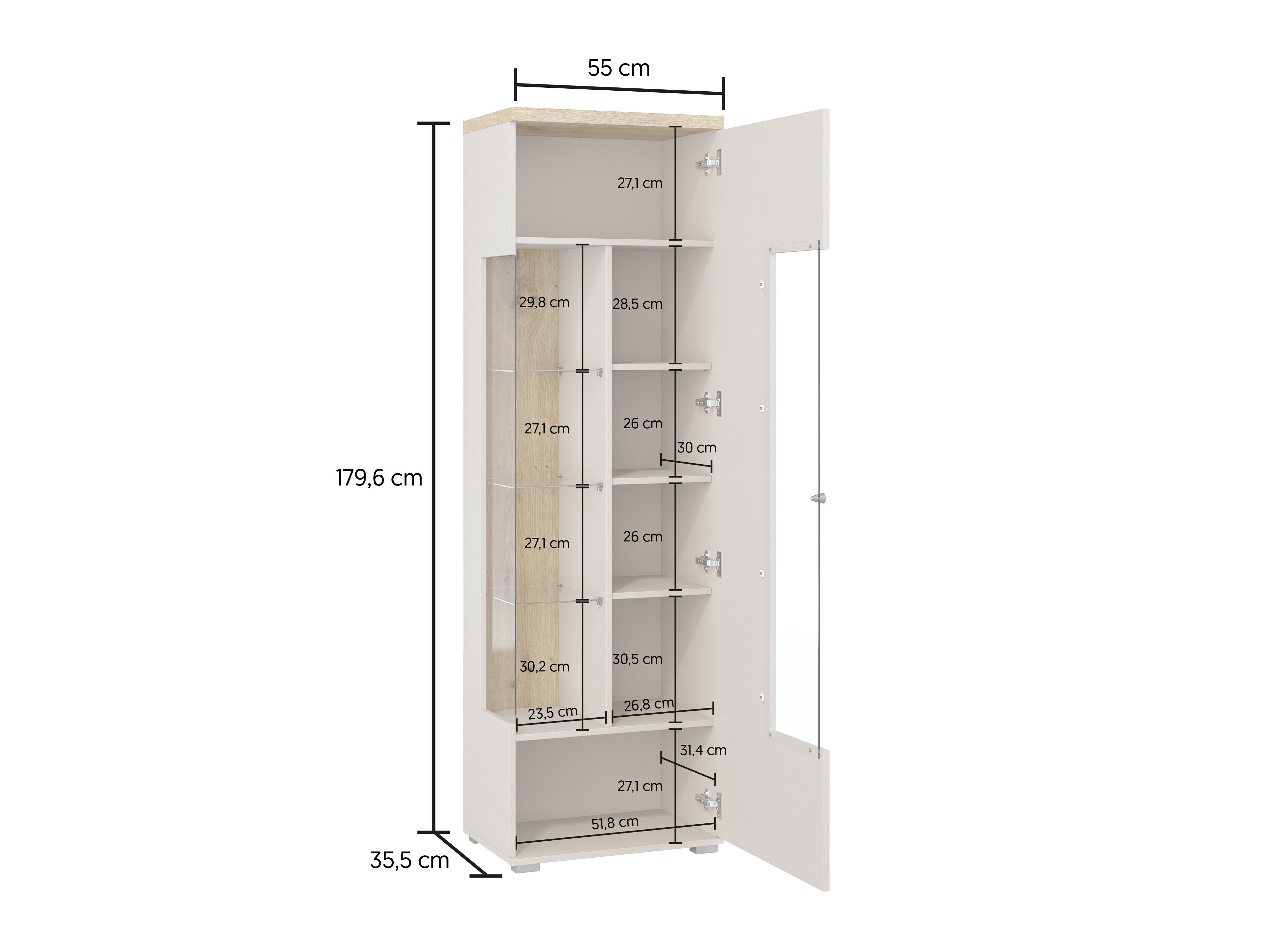Wohnzimmer-Set Virvele 103 (Kaschmir + Eiche hell)