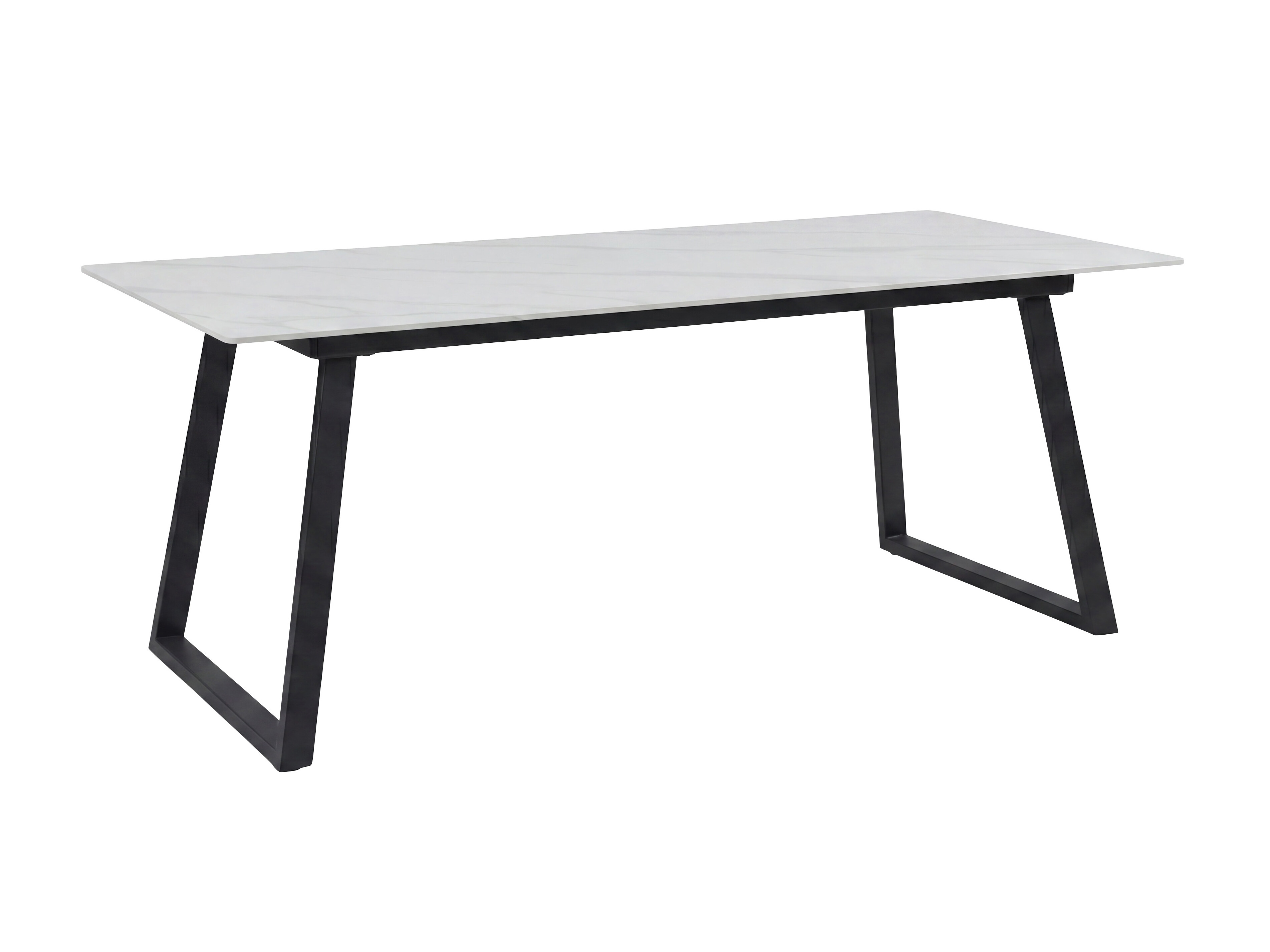 Tisch Dallas 5355 (Weisser Marmor + Schwarz)