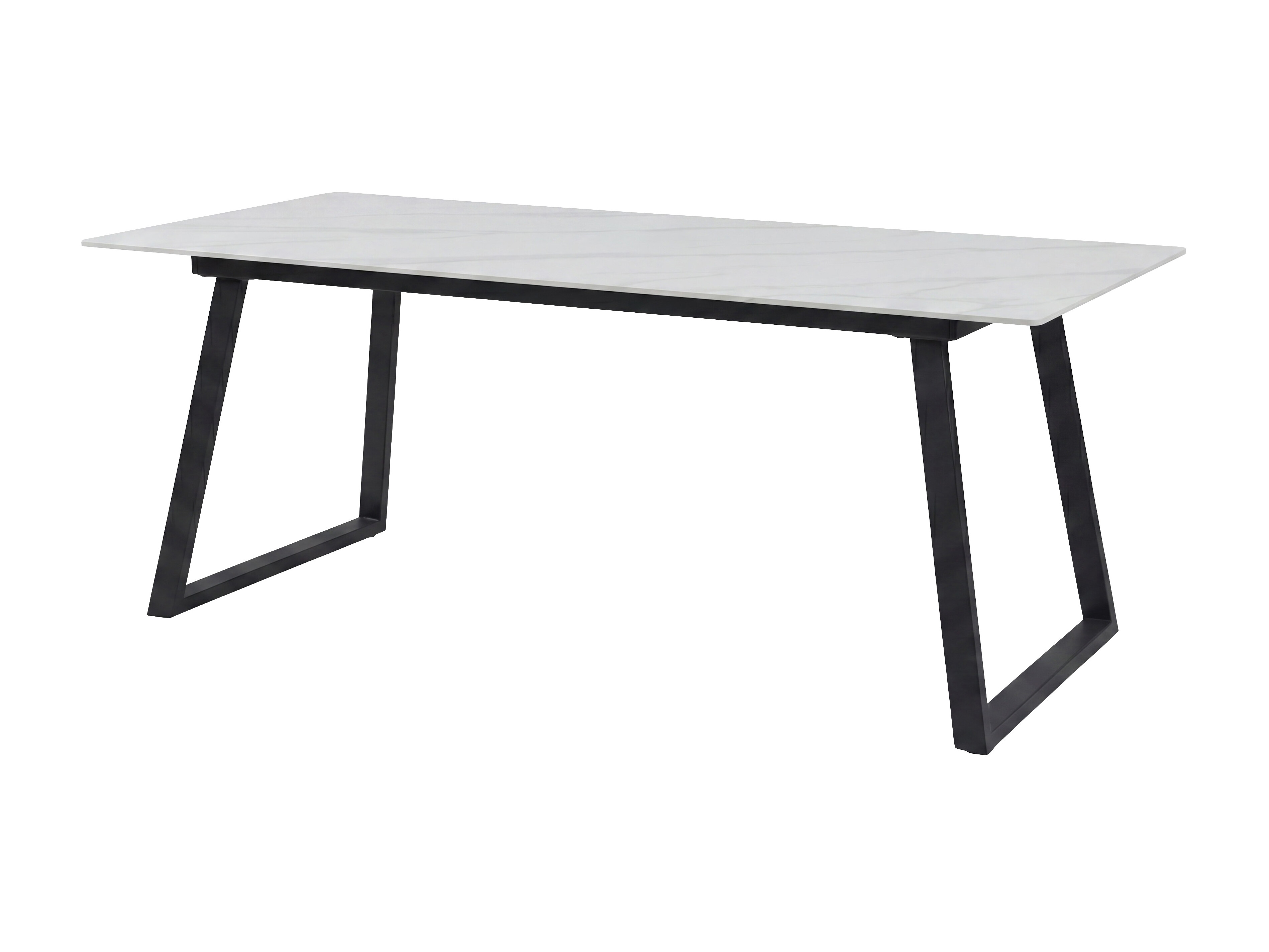 Tisch Dallas 5355 (Weisser Marmor + Schwarz)